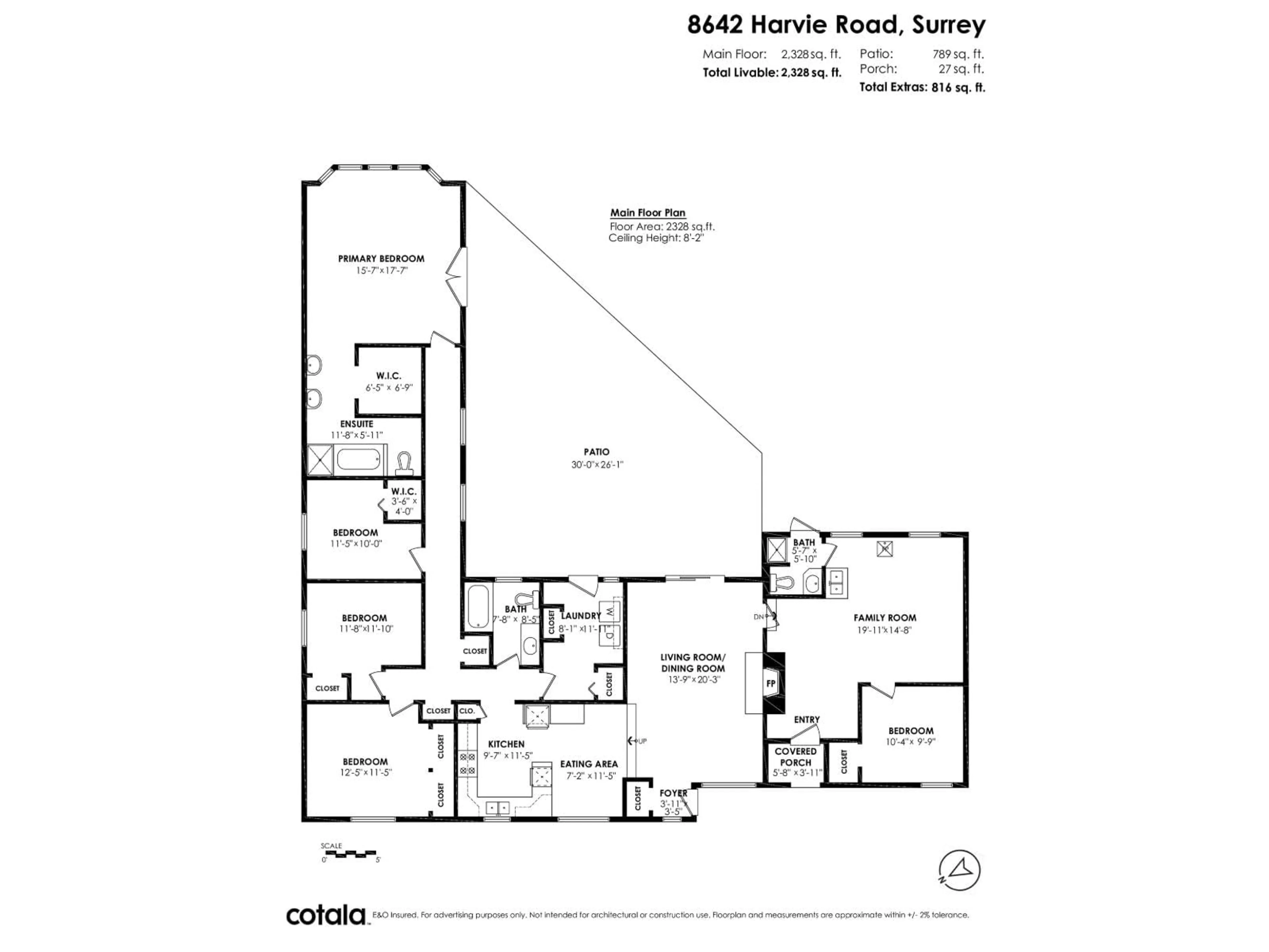Floor plan for 8642 HARVIE ROAD, Surrey British Columbia V4N3G5