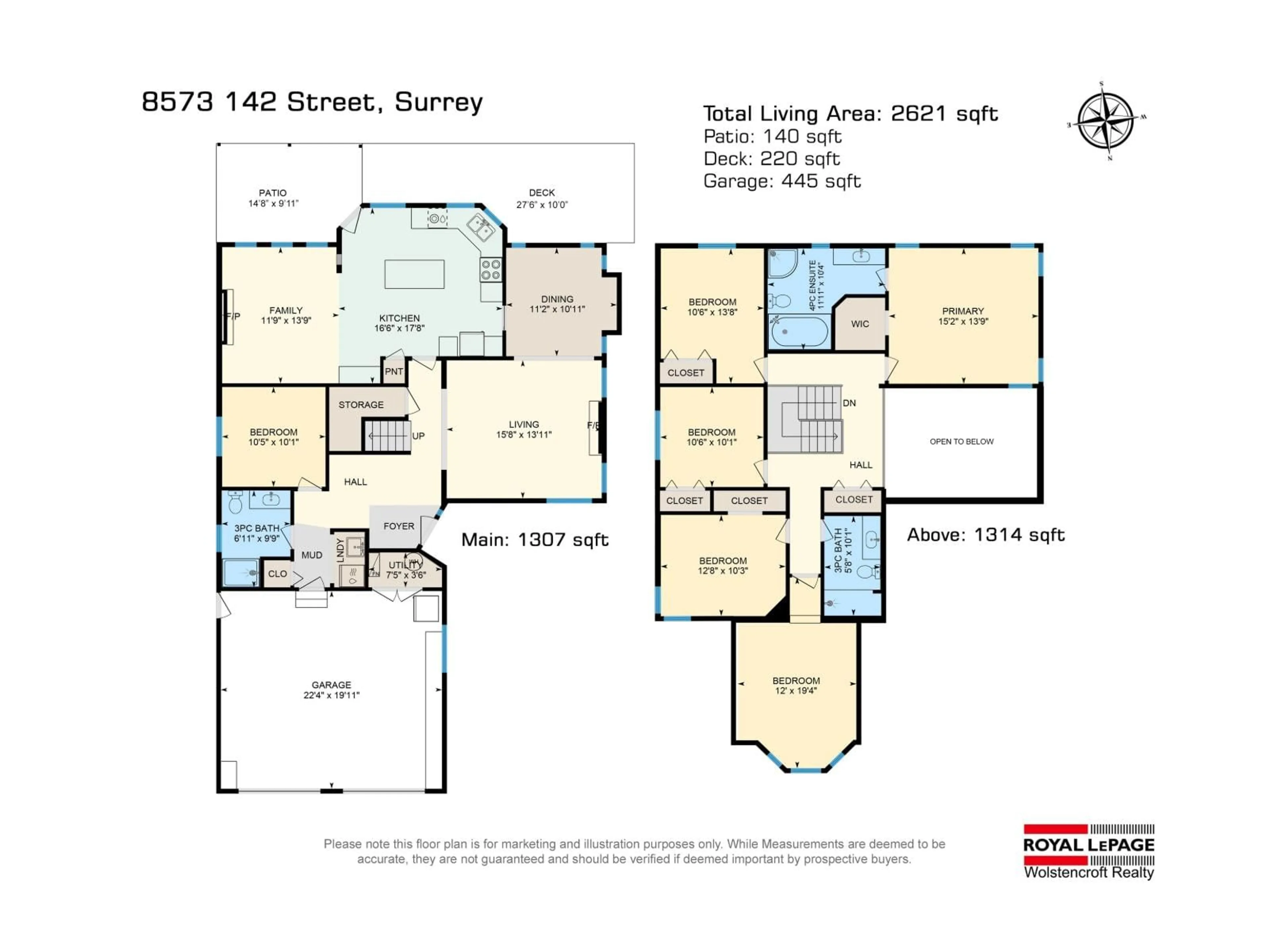 Floor plan for 8573 142 STREET, Surrey British Columbia V3W0S3