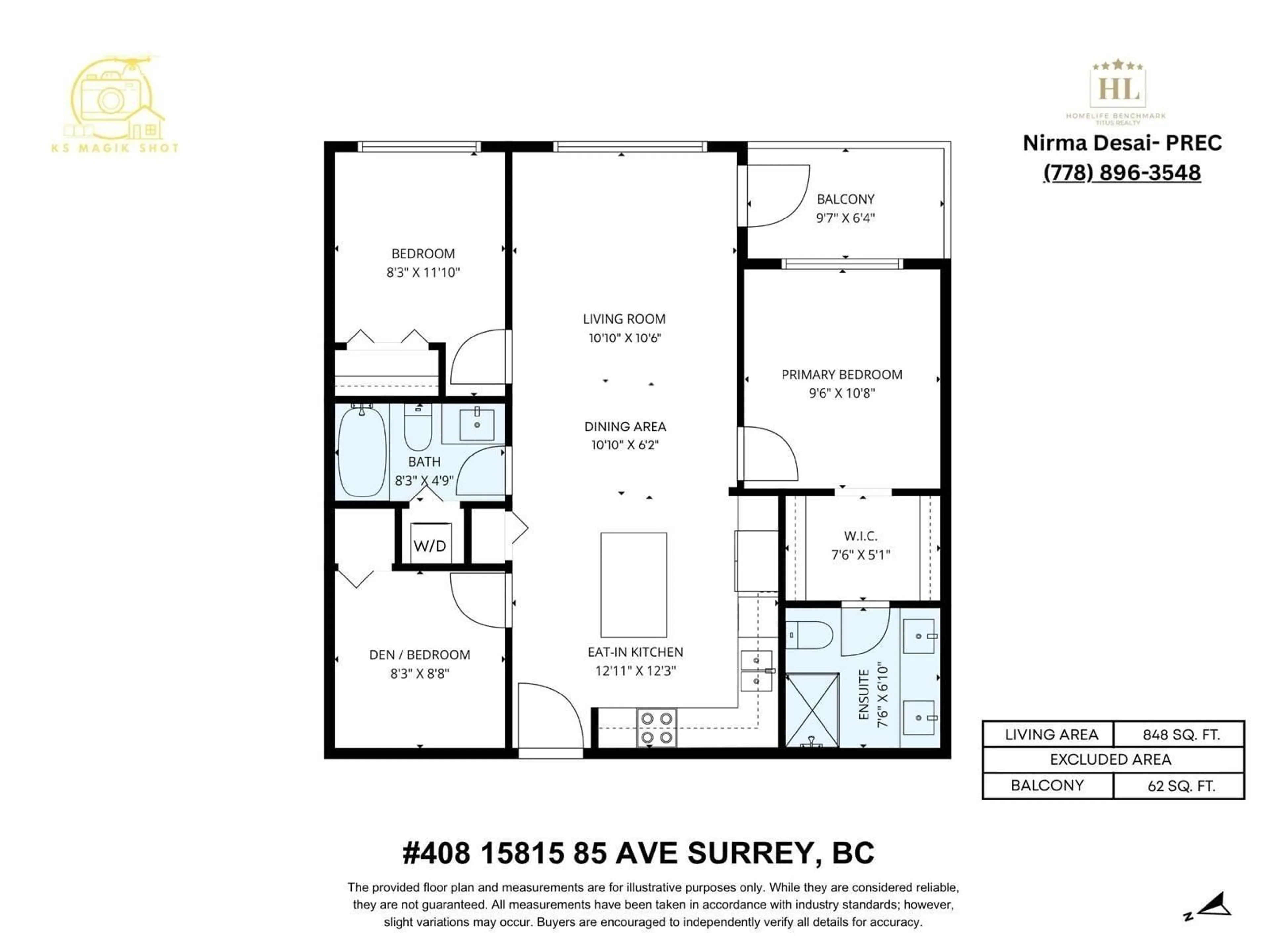 Floor plan for 408 - 15815 85 AVENUE, Surrey British Columbia V4N6X5
