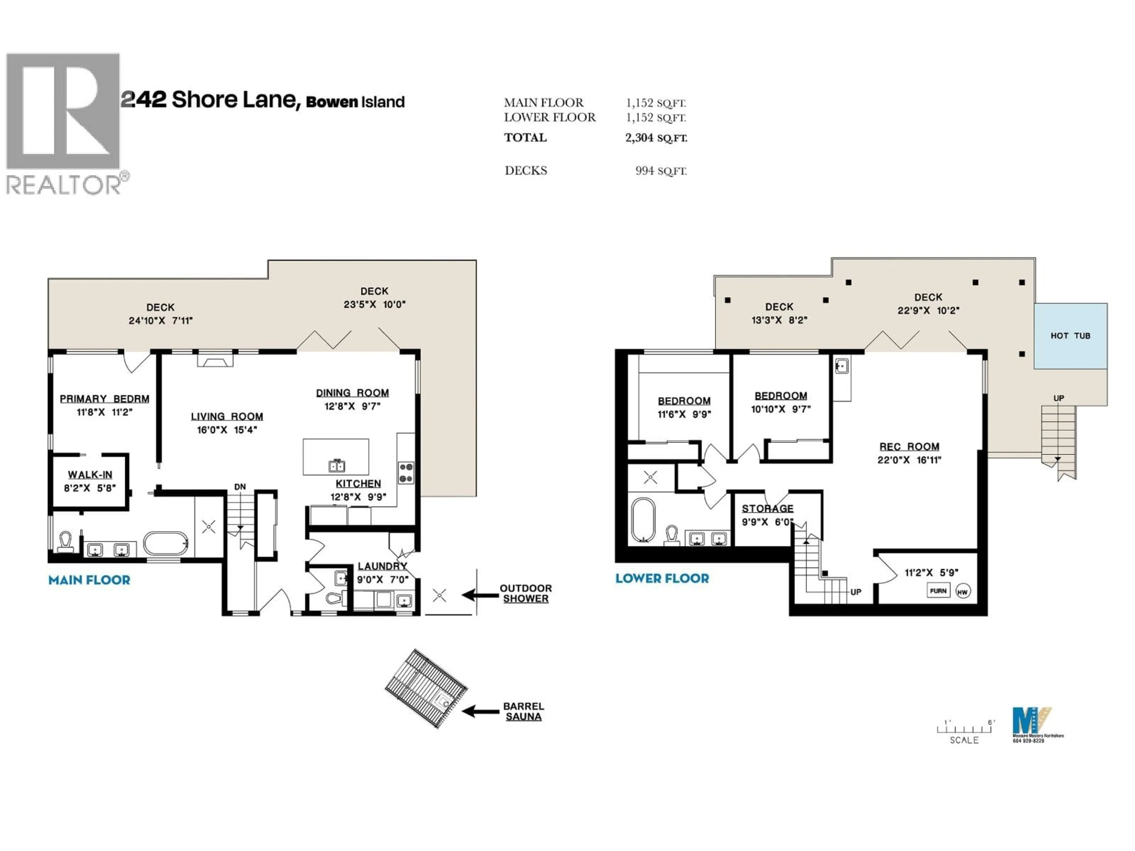 Floor plan for 242 SHORE LANE, Bowen Island British Columbia V0N1G2