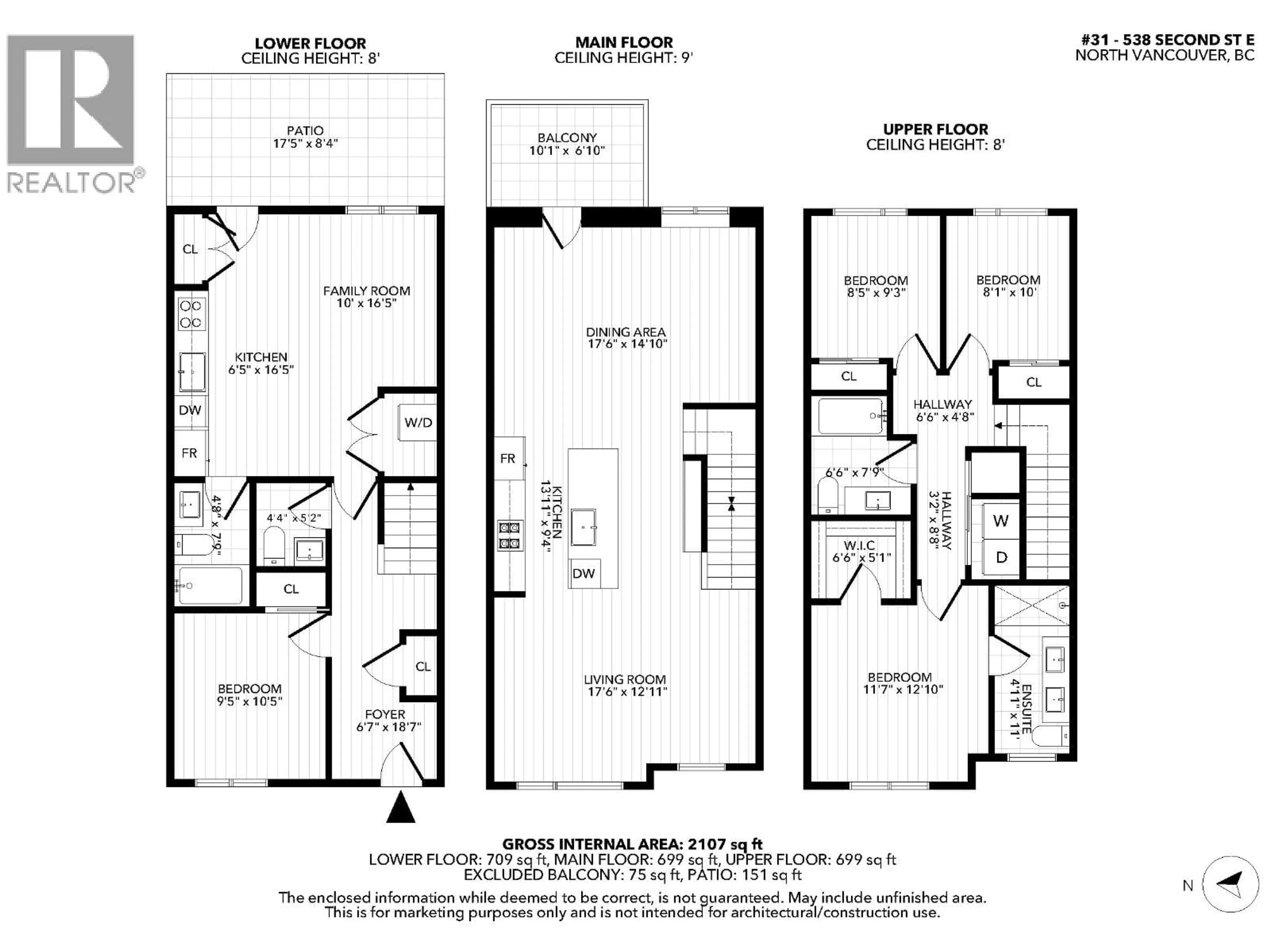 Floor plan for 31 - 528 2ND STREET, North Vancouver British Columbia V7L0G8