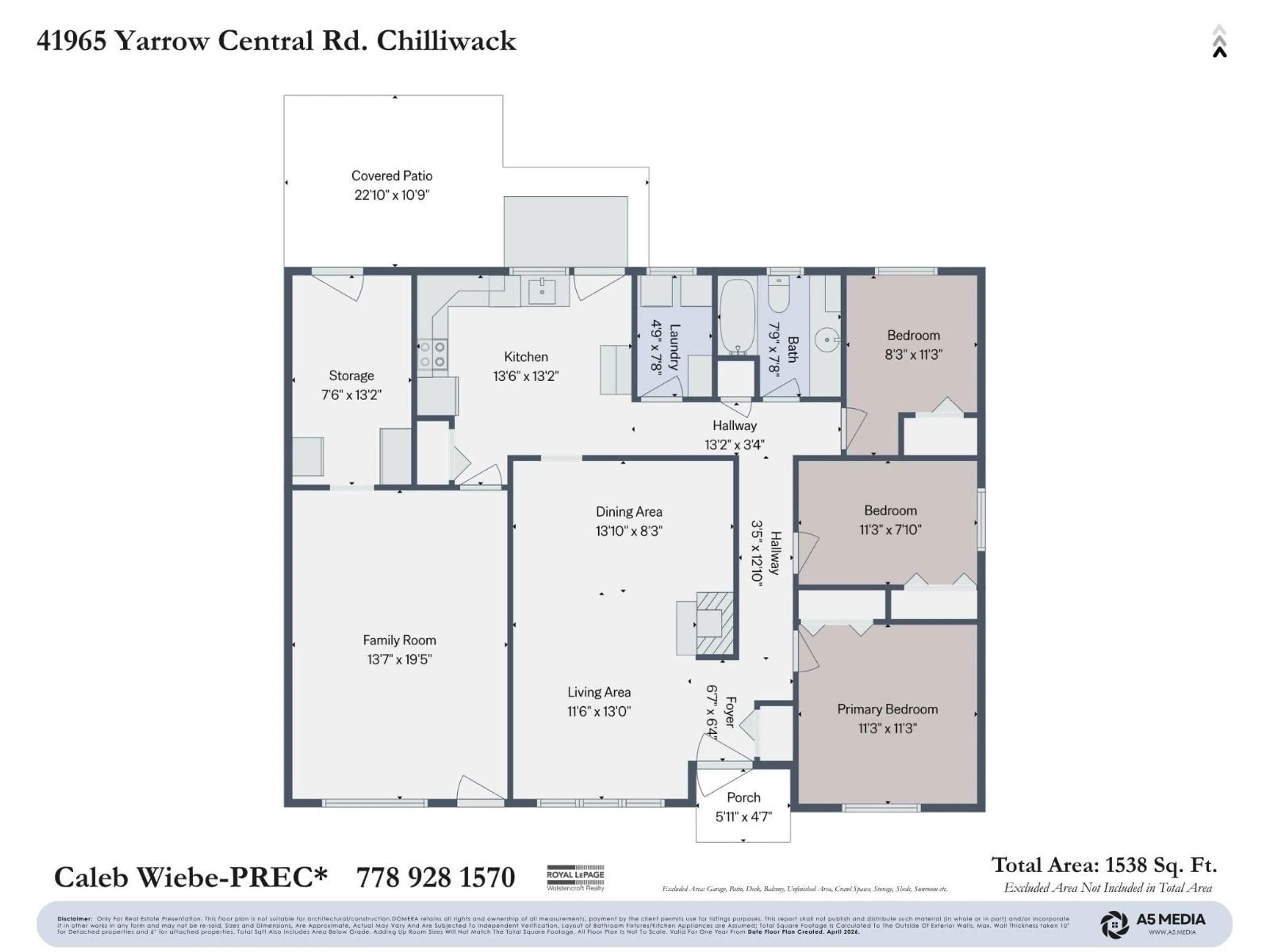 Floor plan for 41965 YARROW CENTRAL ROAD, Yarrow British Columbia V2R5E7