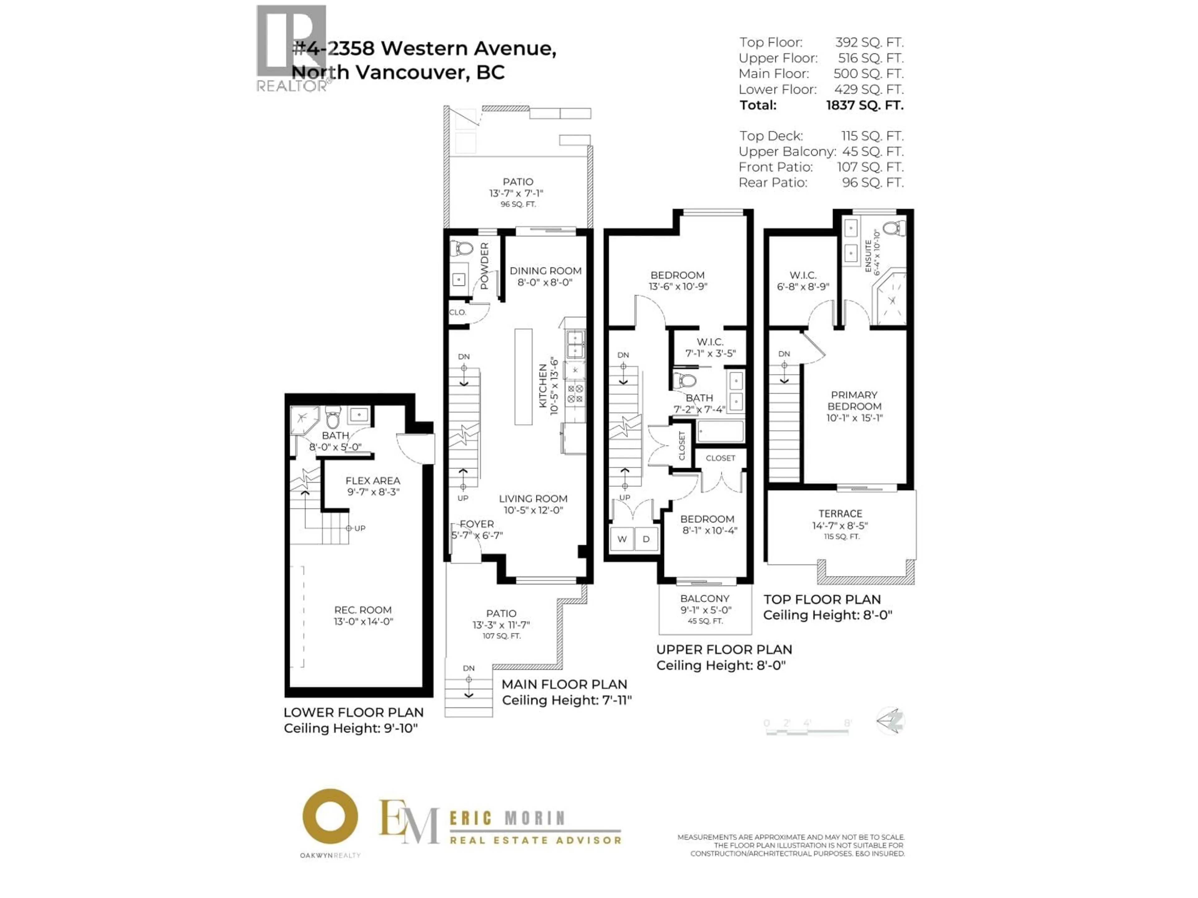 Floor plan for 4 - 2358 WESTERN AVENUE, North Vancouver British Columbia V7M2L3