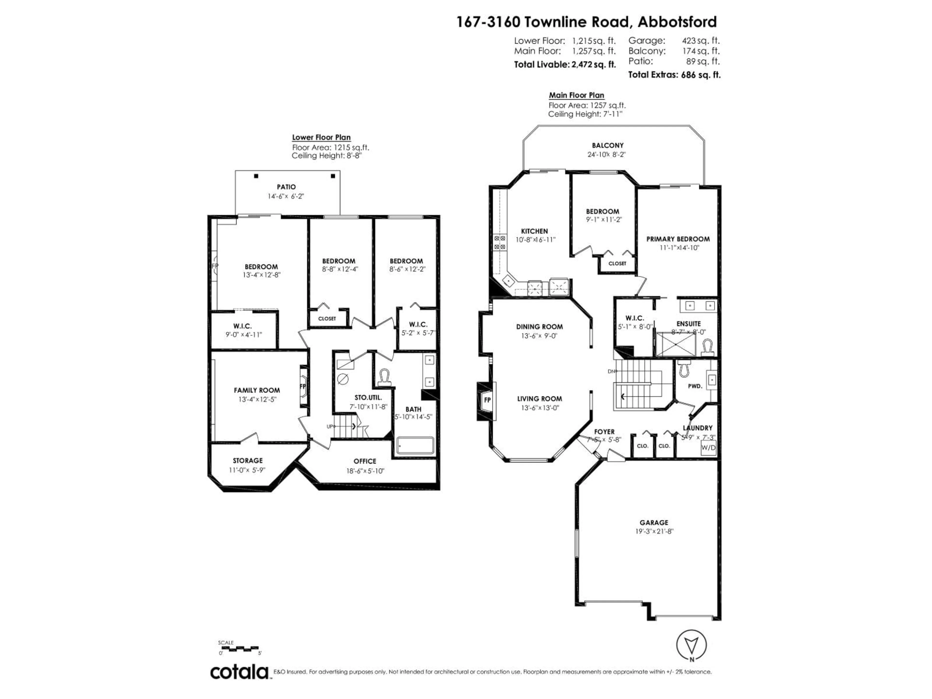 Floor plan for 167 - 3160 TOWNLINE ROAD, Abbotsford British Columbia V2T5P4
