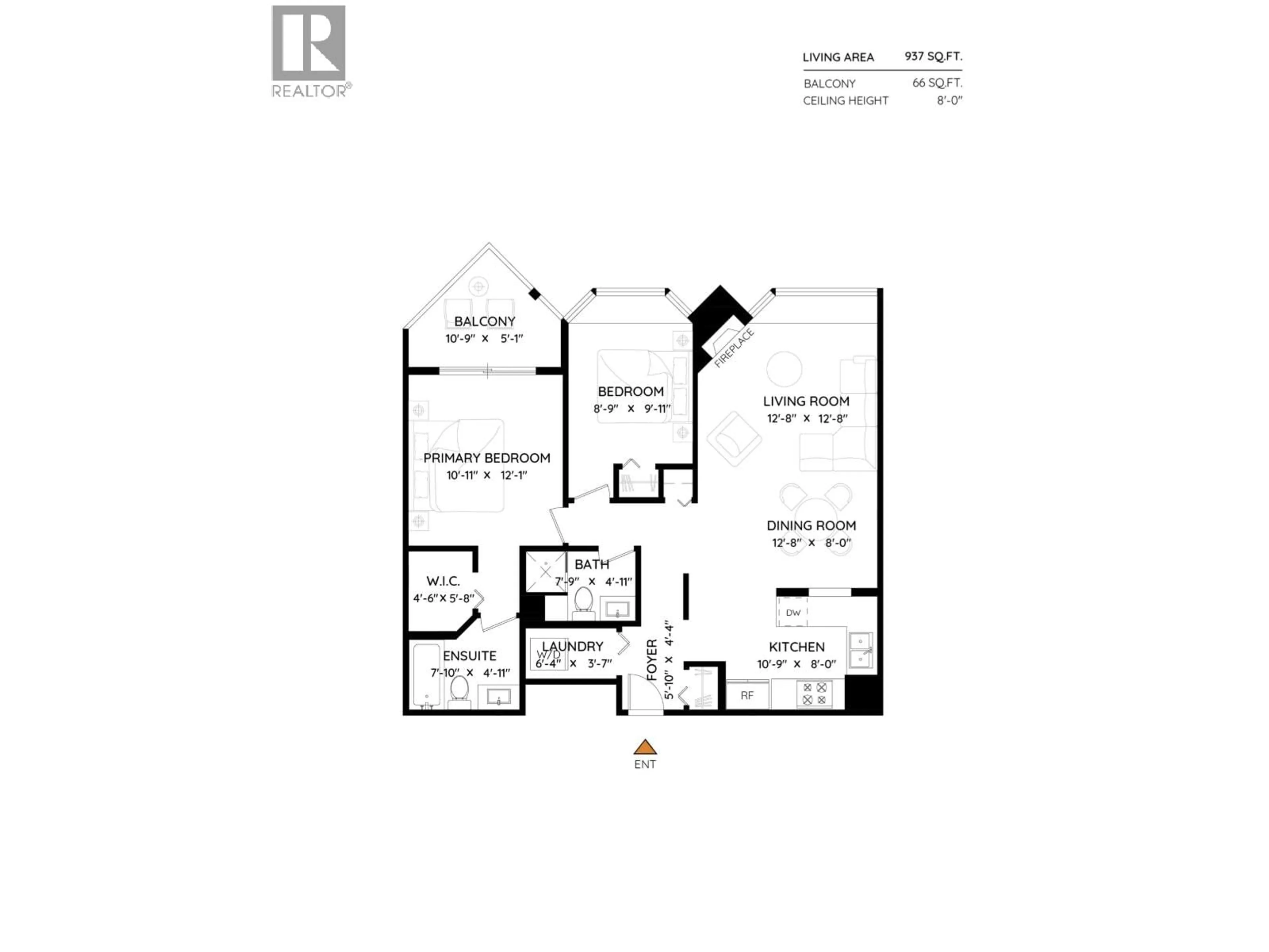 Floor plan for 403 - 3738 NORFOLK STREET, Burnaby British Columbia V5G4V4