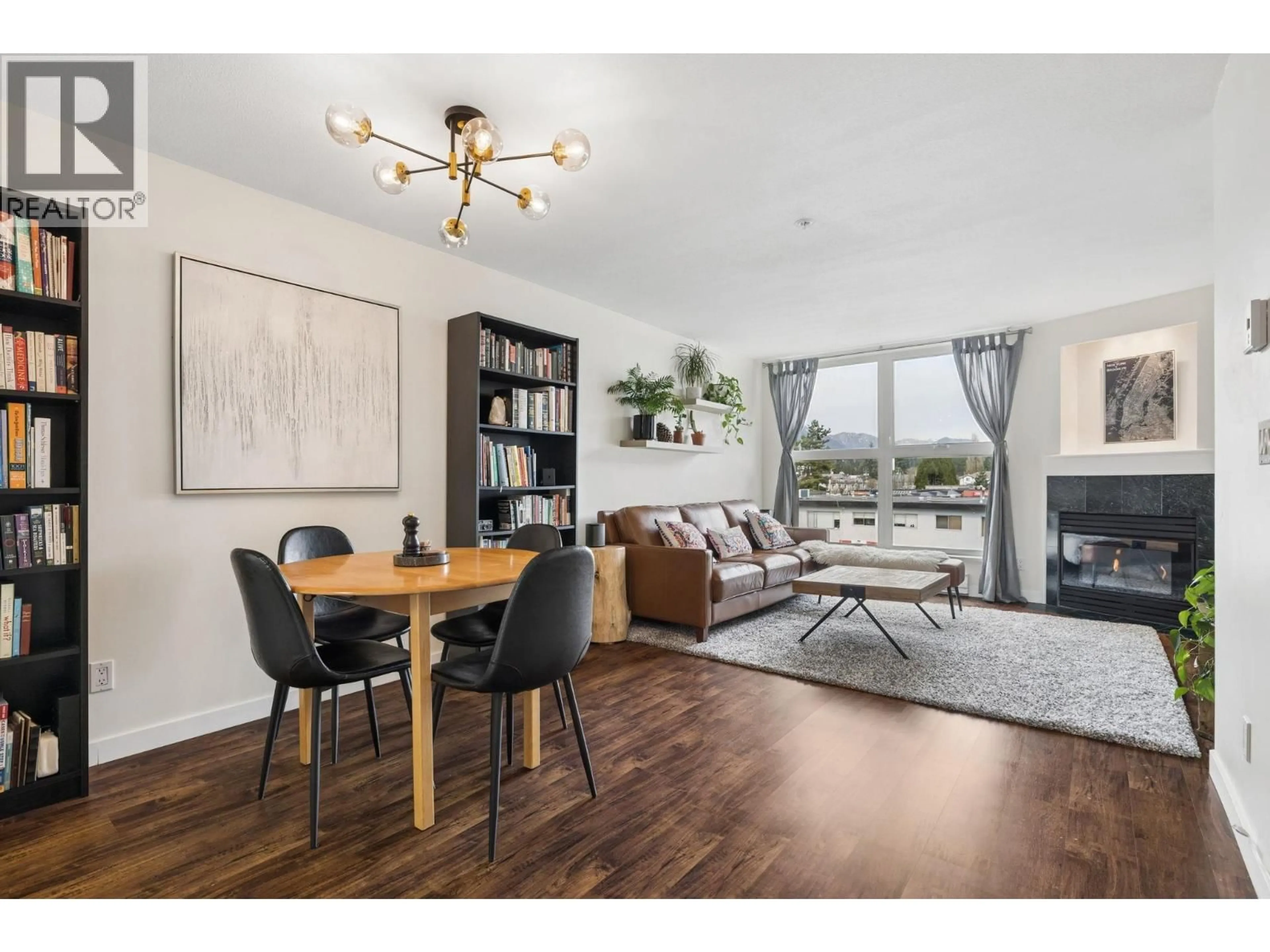 Living room with furniture, wood/laminate floor for 301 - 1519 GRANT AVENUE, Port Coquitlam British Columbia V3B7S8