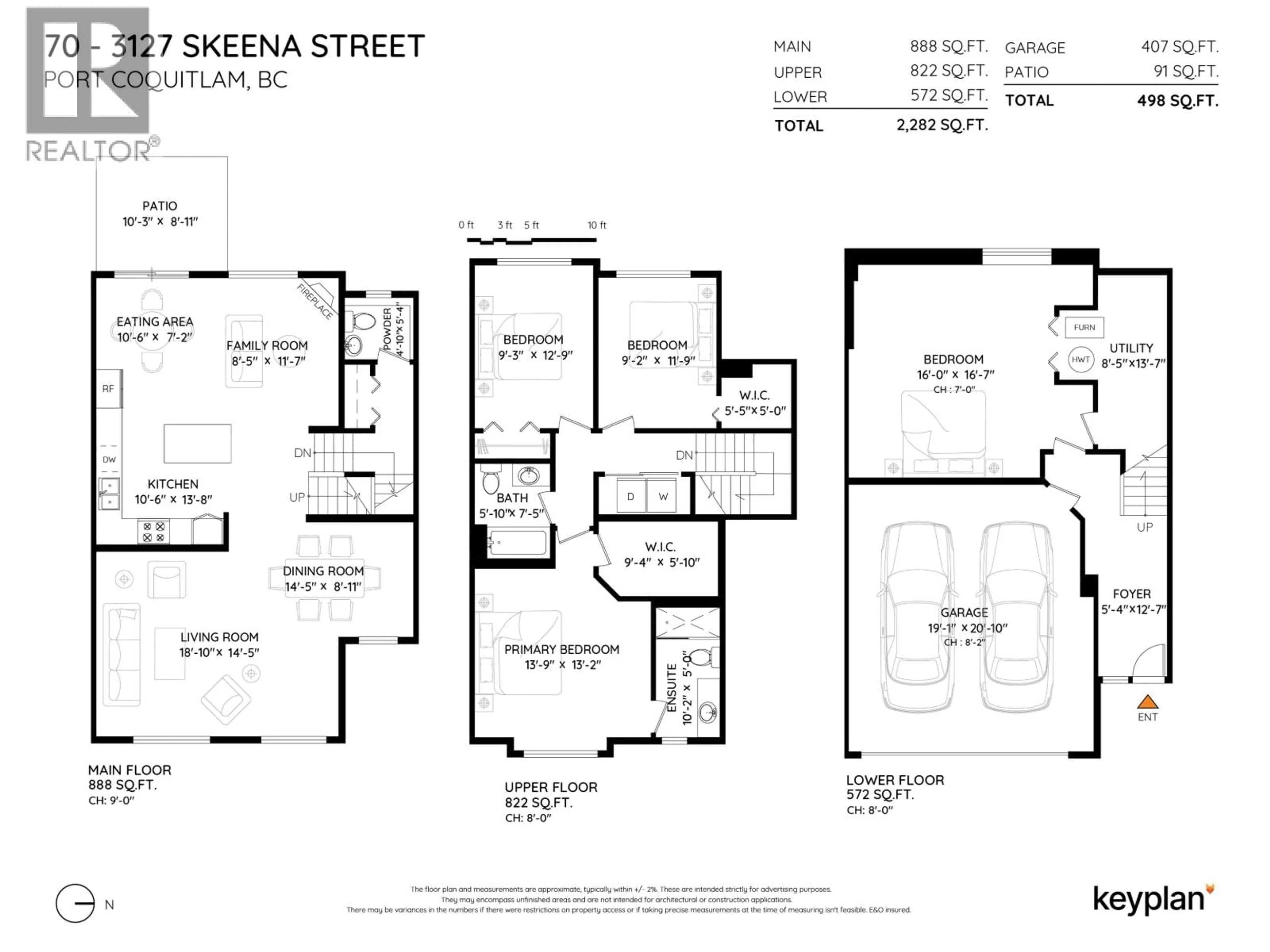 Floor plan for 70 - 3127 SKEENA STREET, Port Coquitlam British Columbia V3B8G5