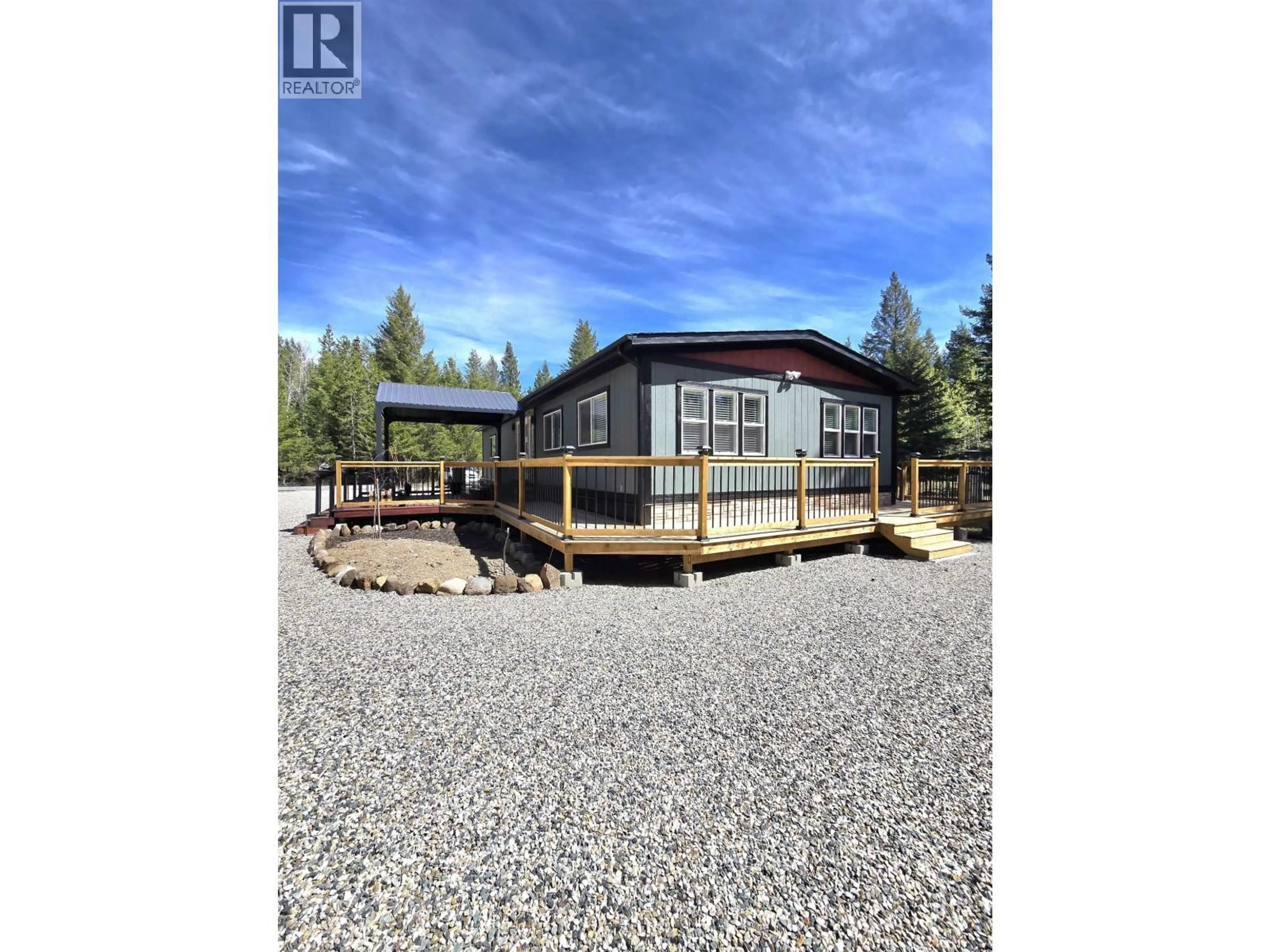 A pic from outside/outdoor area/front of a property/back of a property/a pic from drone, water/lake/river/ocean view for 3620 PARK PLACE, Lac La Hache British Columbia V0K1T1