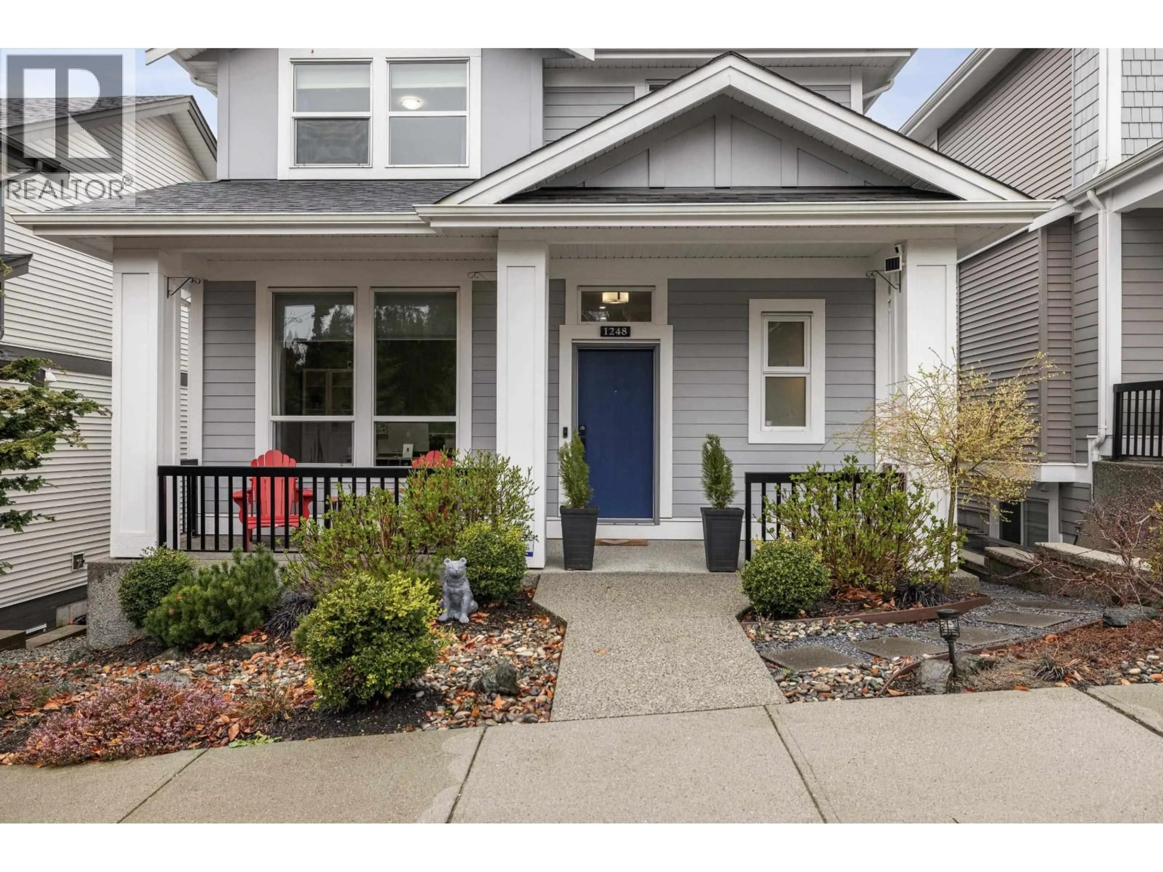 Home with vinyl exterior material, street for 1248 MOUNCE DRIVE, Coquitlam British Columbia V3B2W7