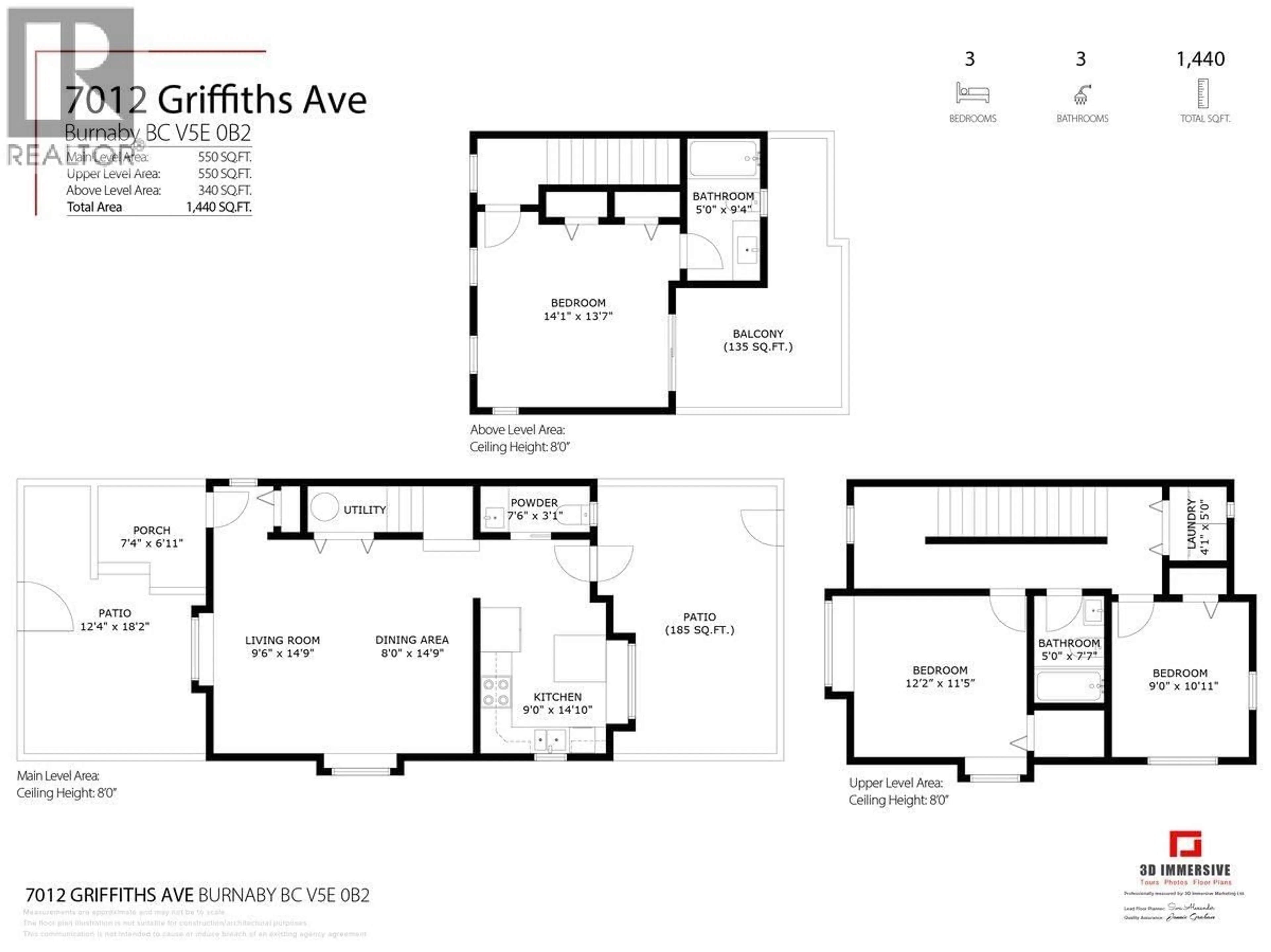 Floor plan for 7012 GRIFFITHS AVENUE, Burnaby British Columbia V5E0B2