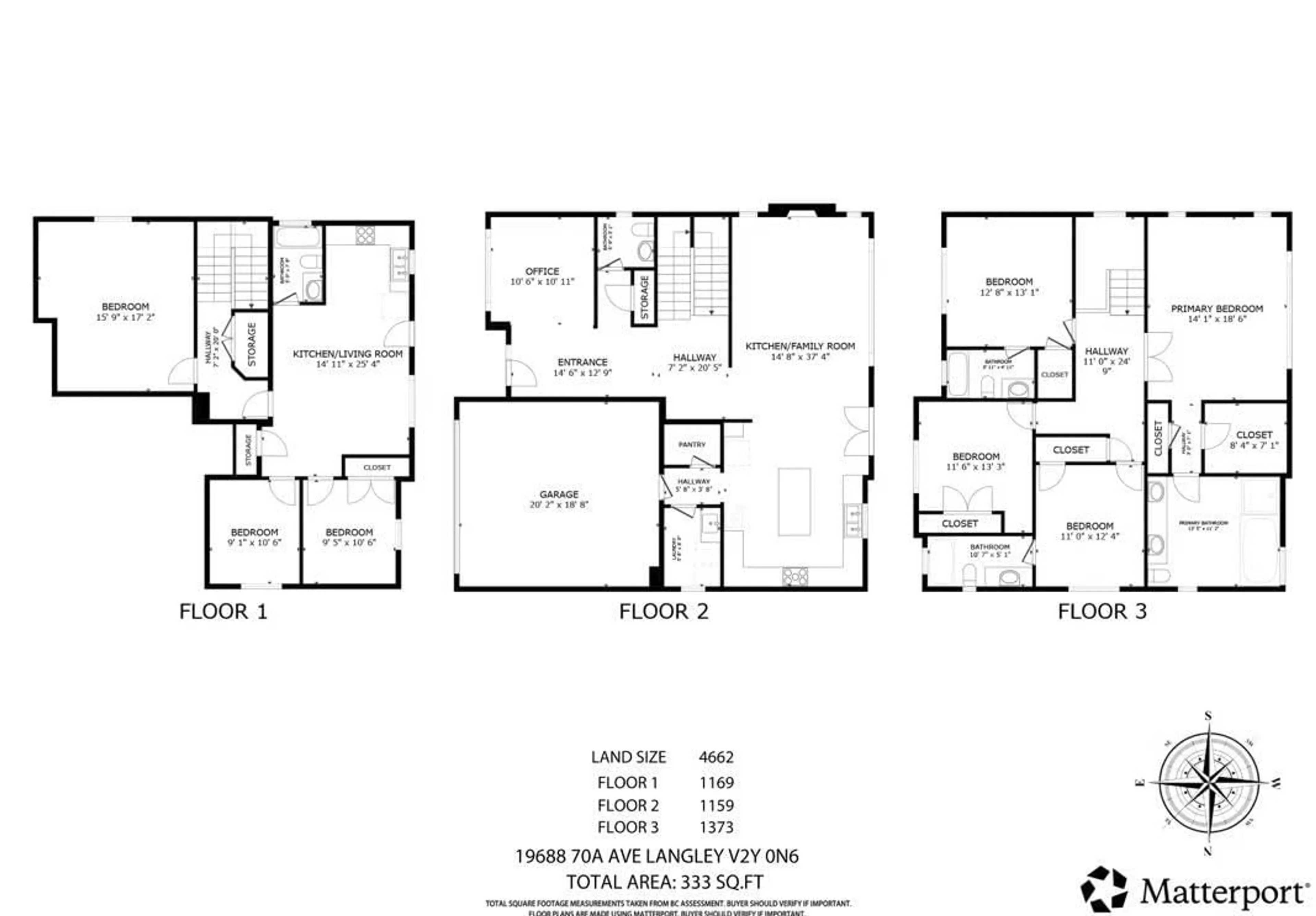 Floor plan for 19688 70A AVENUE, Langley British Columbia V2Y0N6
