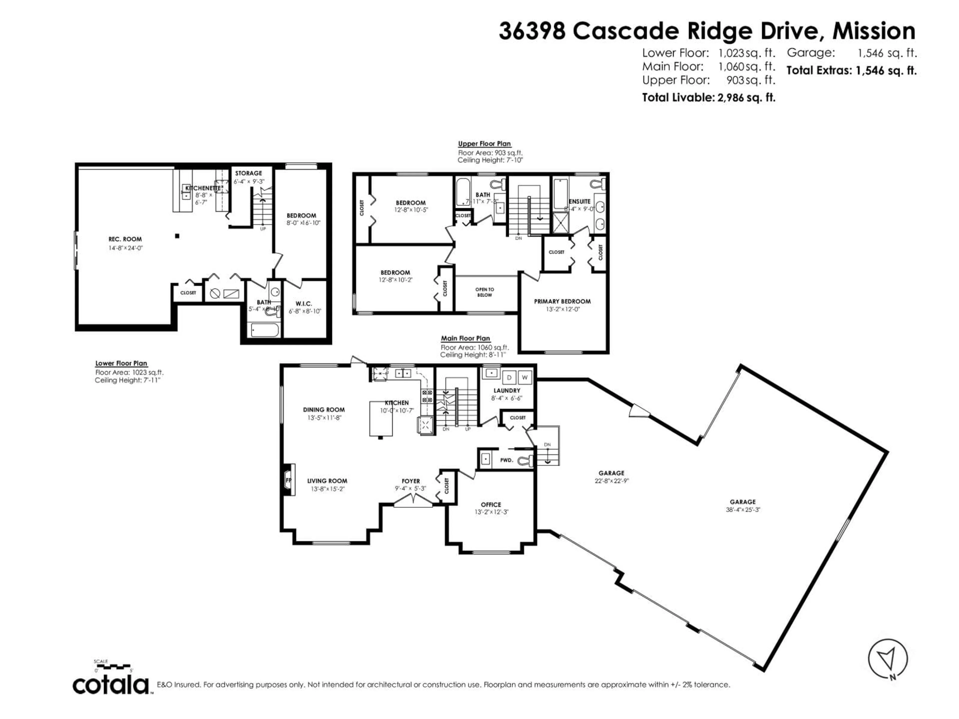 Floor plan for 36398 CASCADE RIDGE DRIVE, Mission British Columbia V2V7G9