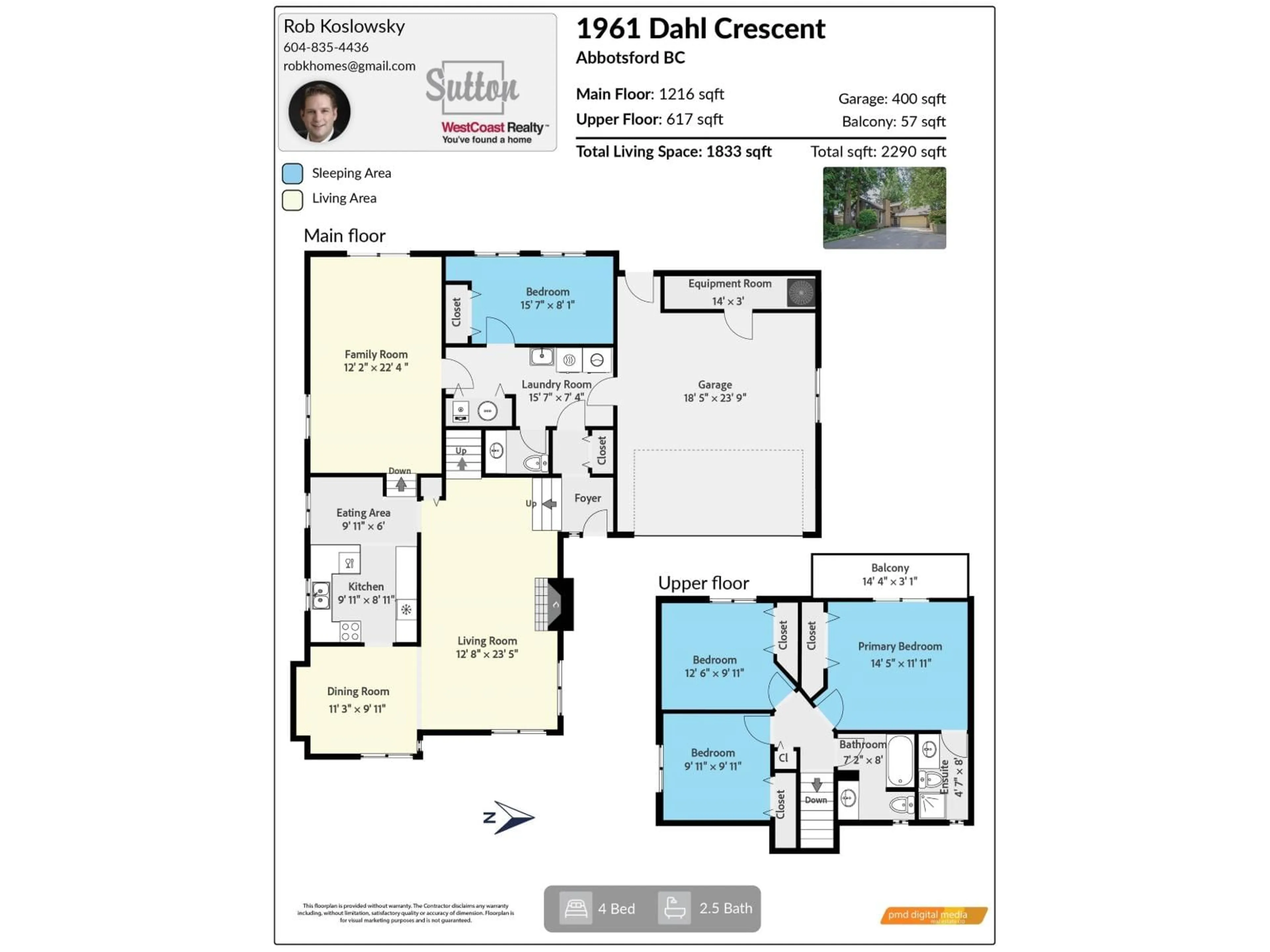 Floor plan for 1961 DAHL CRESCENT, Abbotsford British Columbia V2S4B6