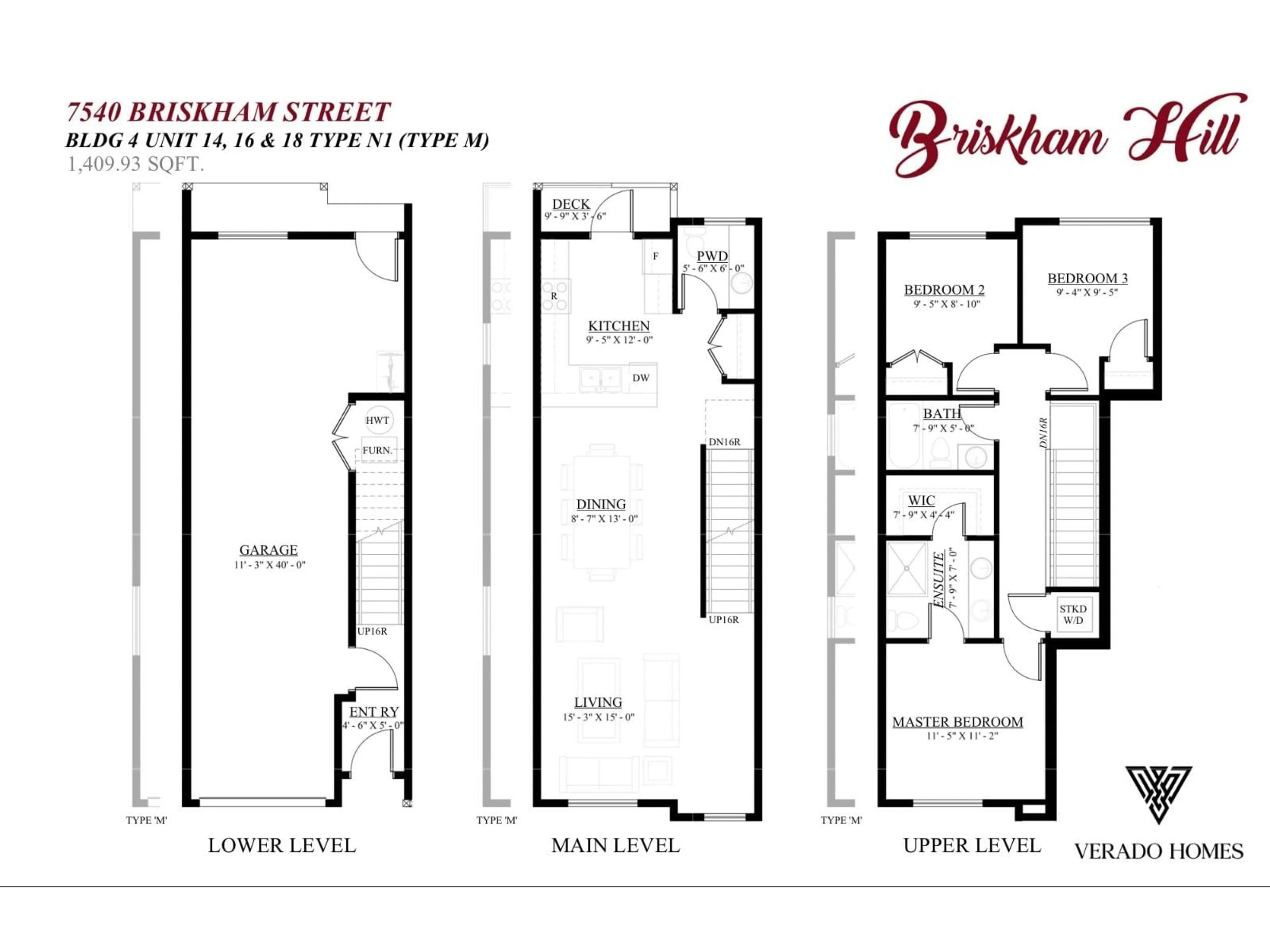 Floor plan for 18 - 7540 BRISKHAM STREET, Mission British Columbia V2V3L8