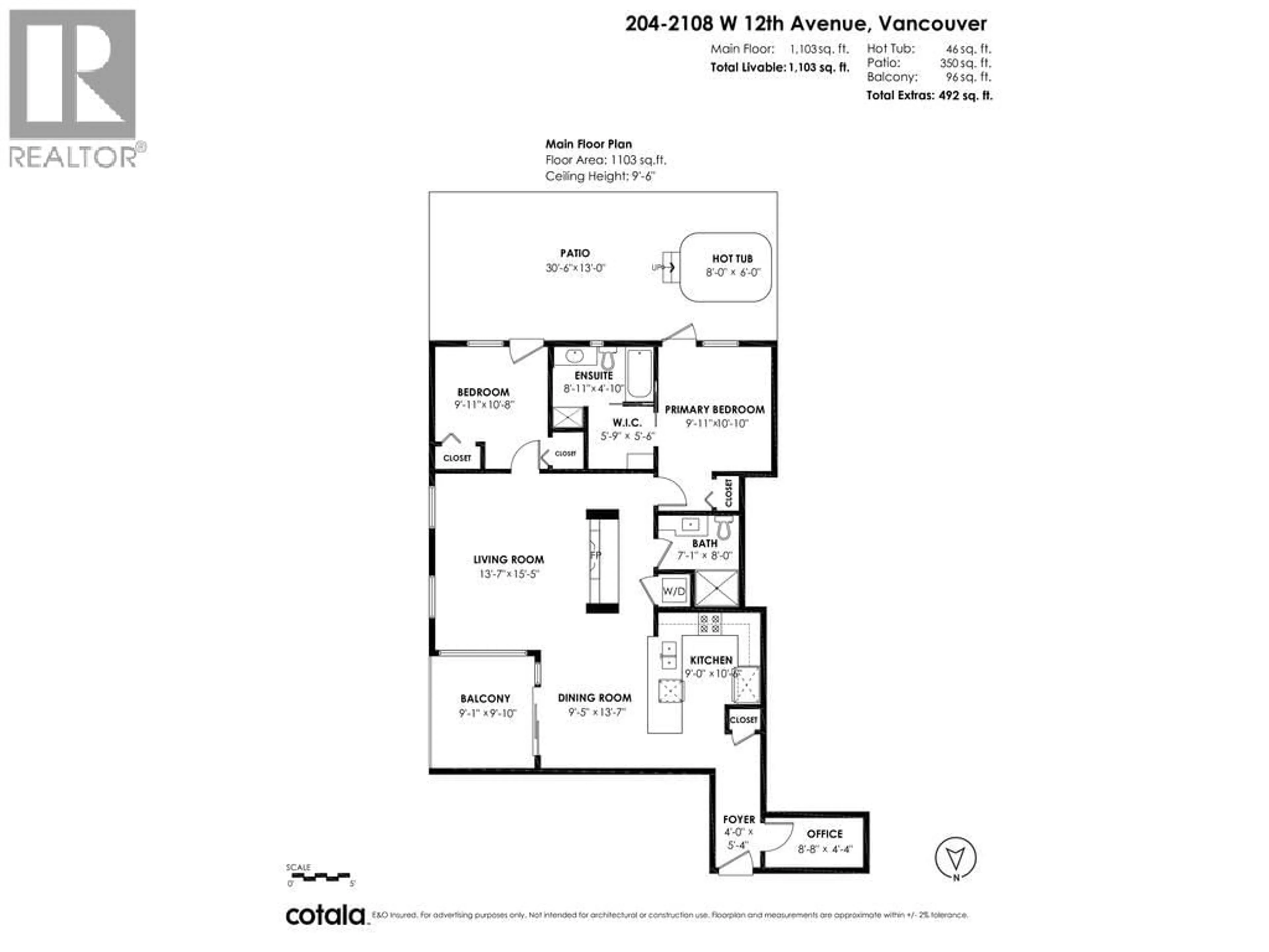 Floor plan for 204 - 2108 12TH AVENUE, Vancouver British Columbia V6K2N2