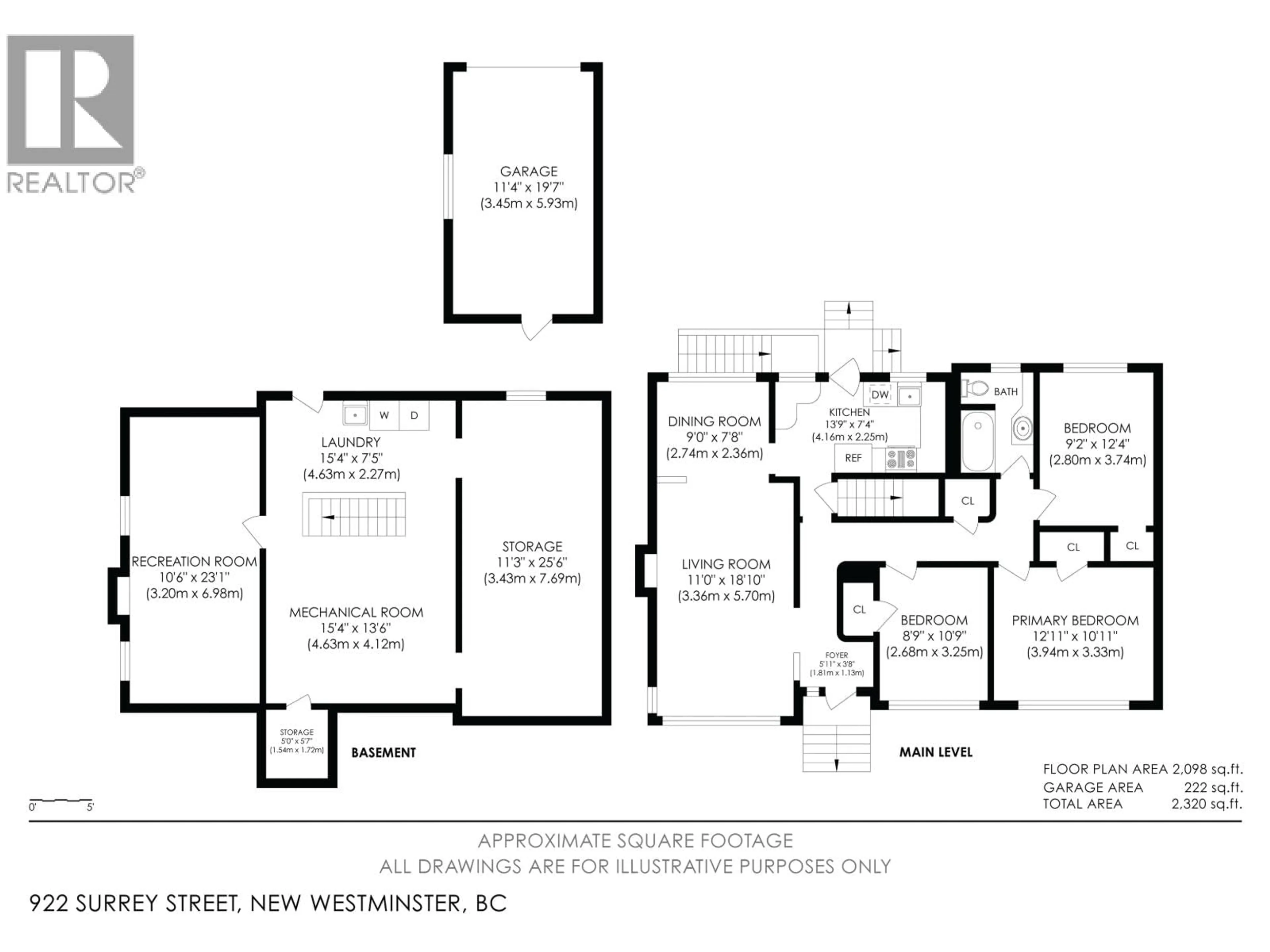 Floor plan for 922 SURREY STREET, New Westminster British Columbia V3L4W2