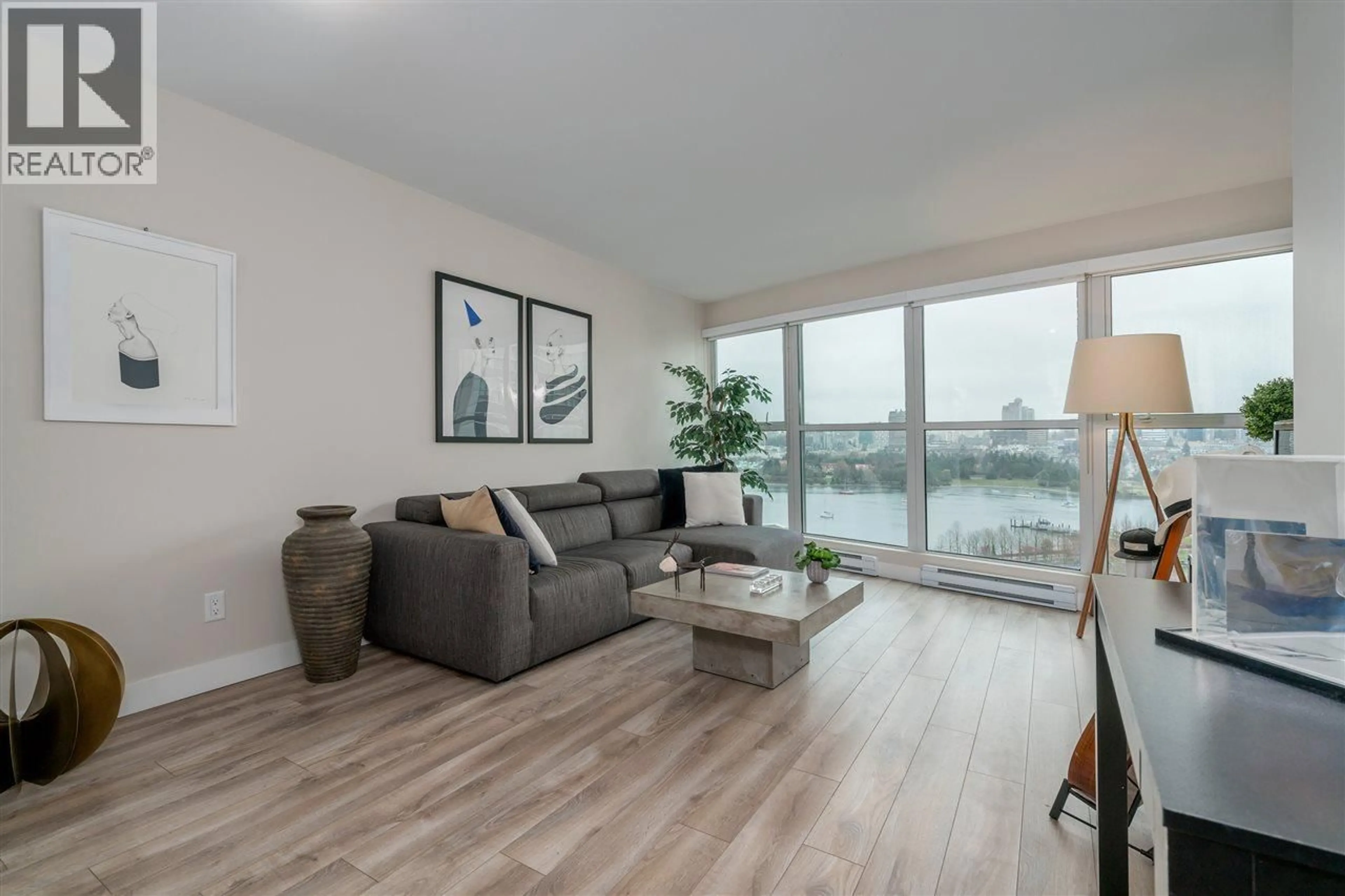 Living room with furniture, wood/laminate floor for 1404 - 1323 HOMER STREET, Vancouver British Columbia V6B5T1