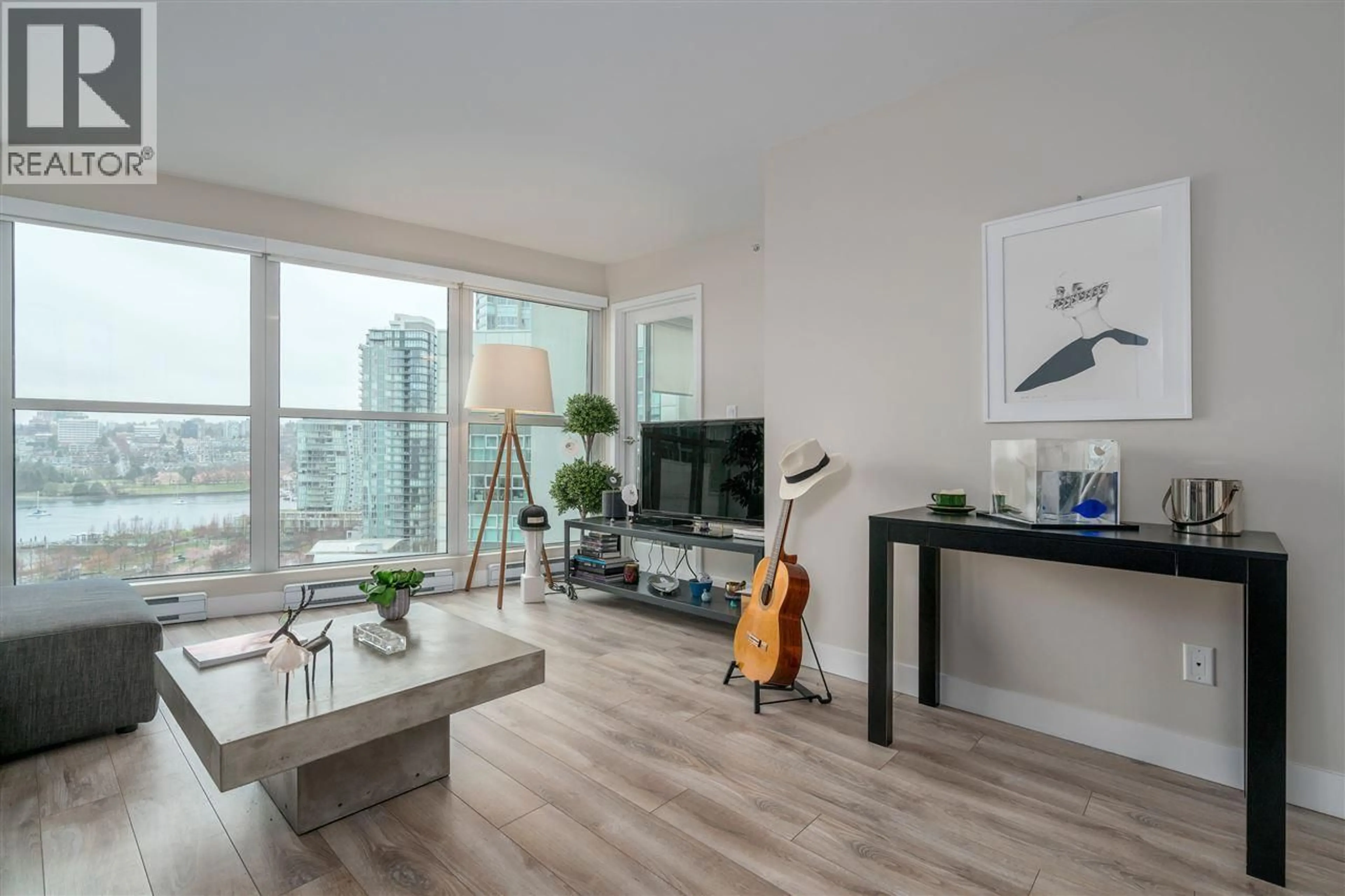 Living room with furniture, wood/laminate floor for 1404 - 1323 HOMER STREET, Vancouver British Columbia V6B5T1