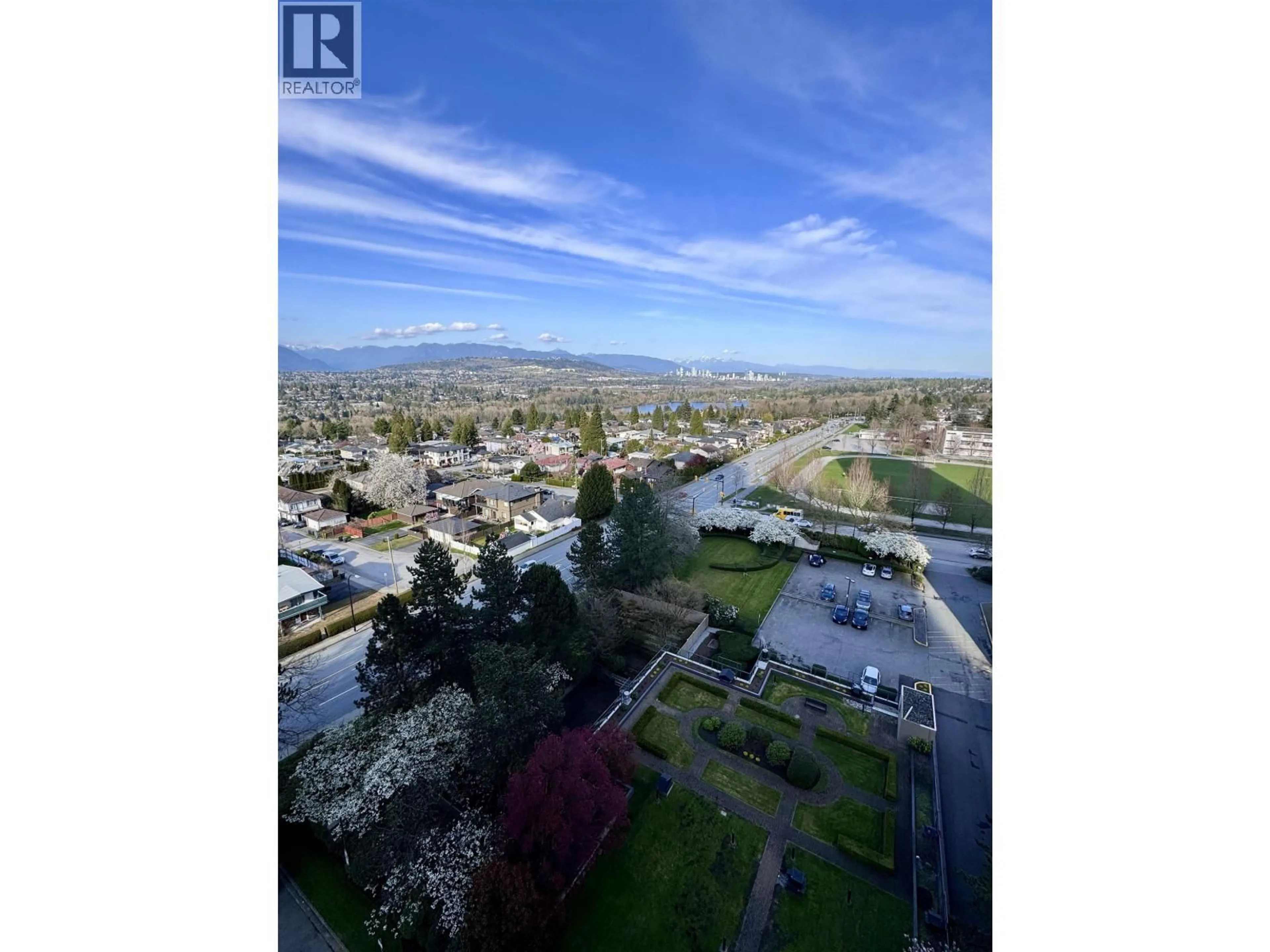 A pic from outside/outdoor area/front of a property/back of a property/a pic from drone, water/lake/river/ocean view for 1401 - 6070 MCMURRAY AVENUE, Burnaby British Columbia V5H4J3