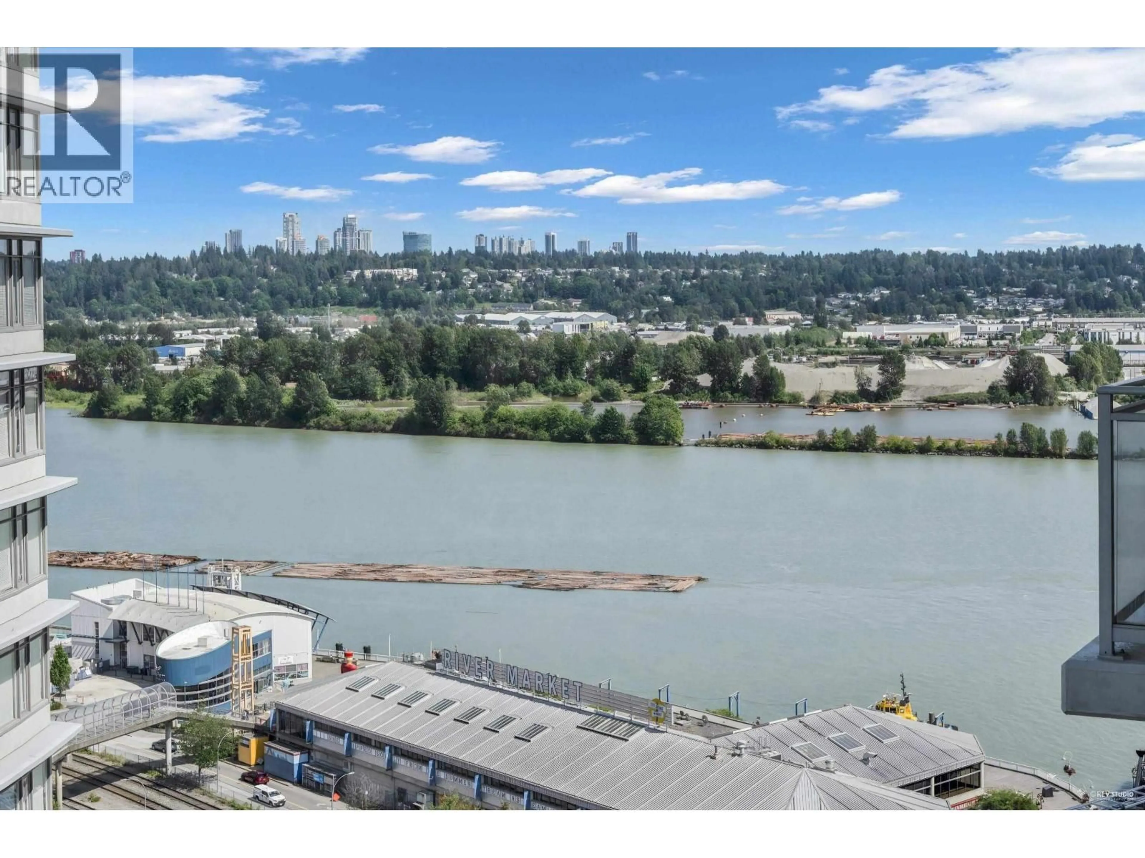 A pic from outside/outdoor area/front of a property/back of a property/a pic from drone, water/lake/river/ocean view for 1008 - 898 CARNARVON STREET, New Westminster British Columbia V3M0C3