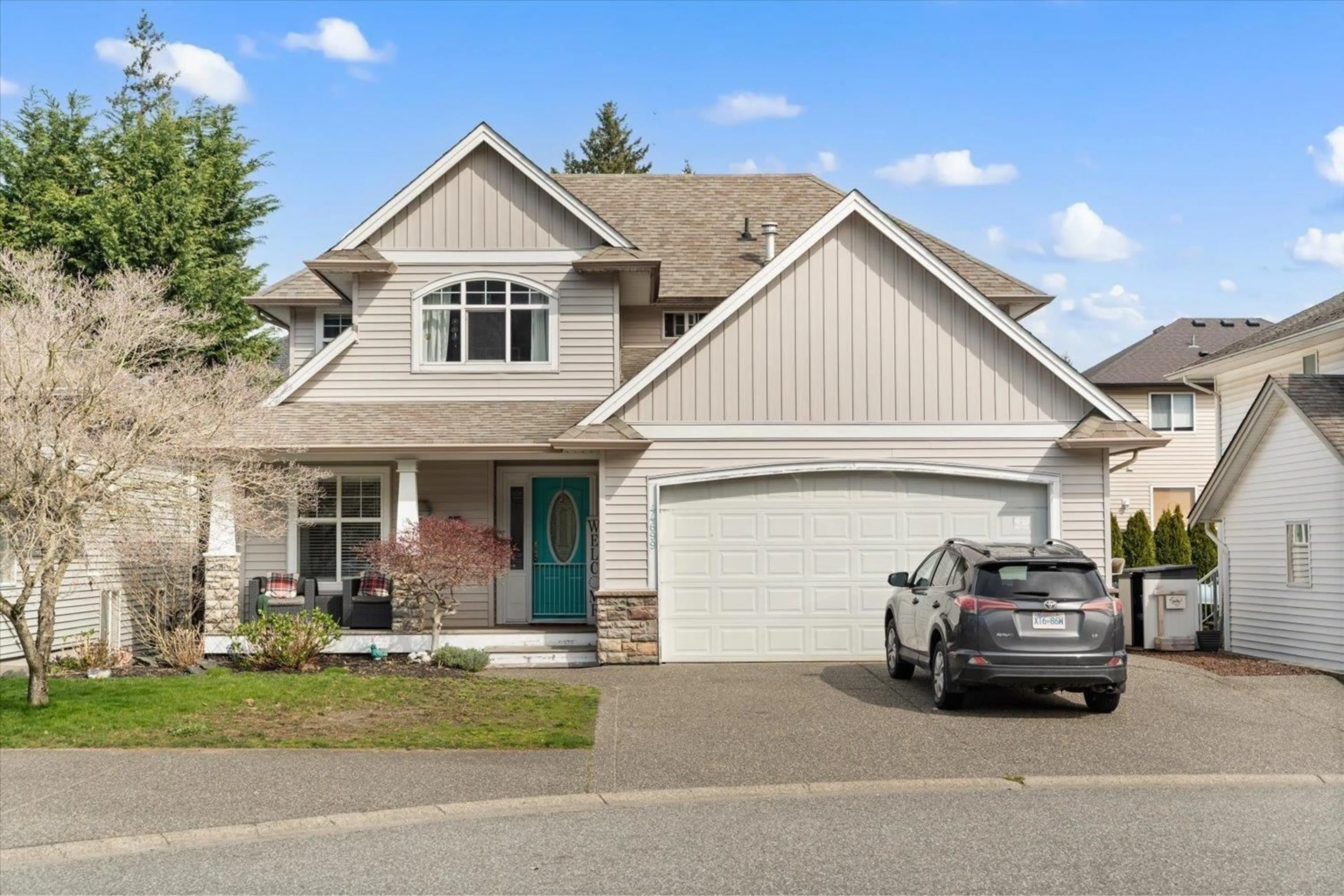 Home with vinyl exterior material, street for 44699 RIVERWOOD CRESCENT, Chilliwack British Columbia V2R5S9