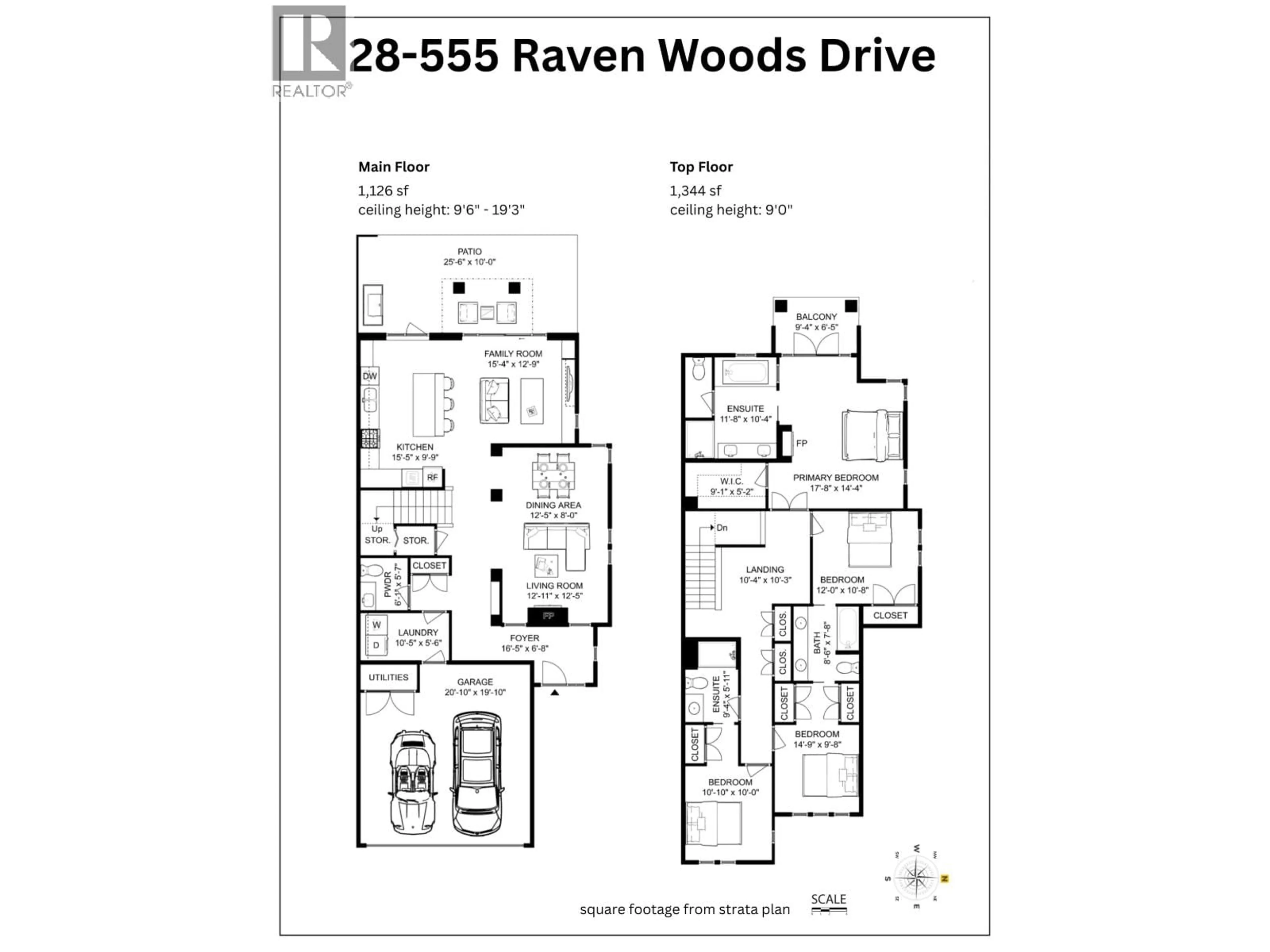 Floor plan for 28 - 555 RAVEN WOODS DRIVE, North Vancouver British Columbia V7A0A4
