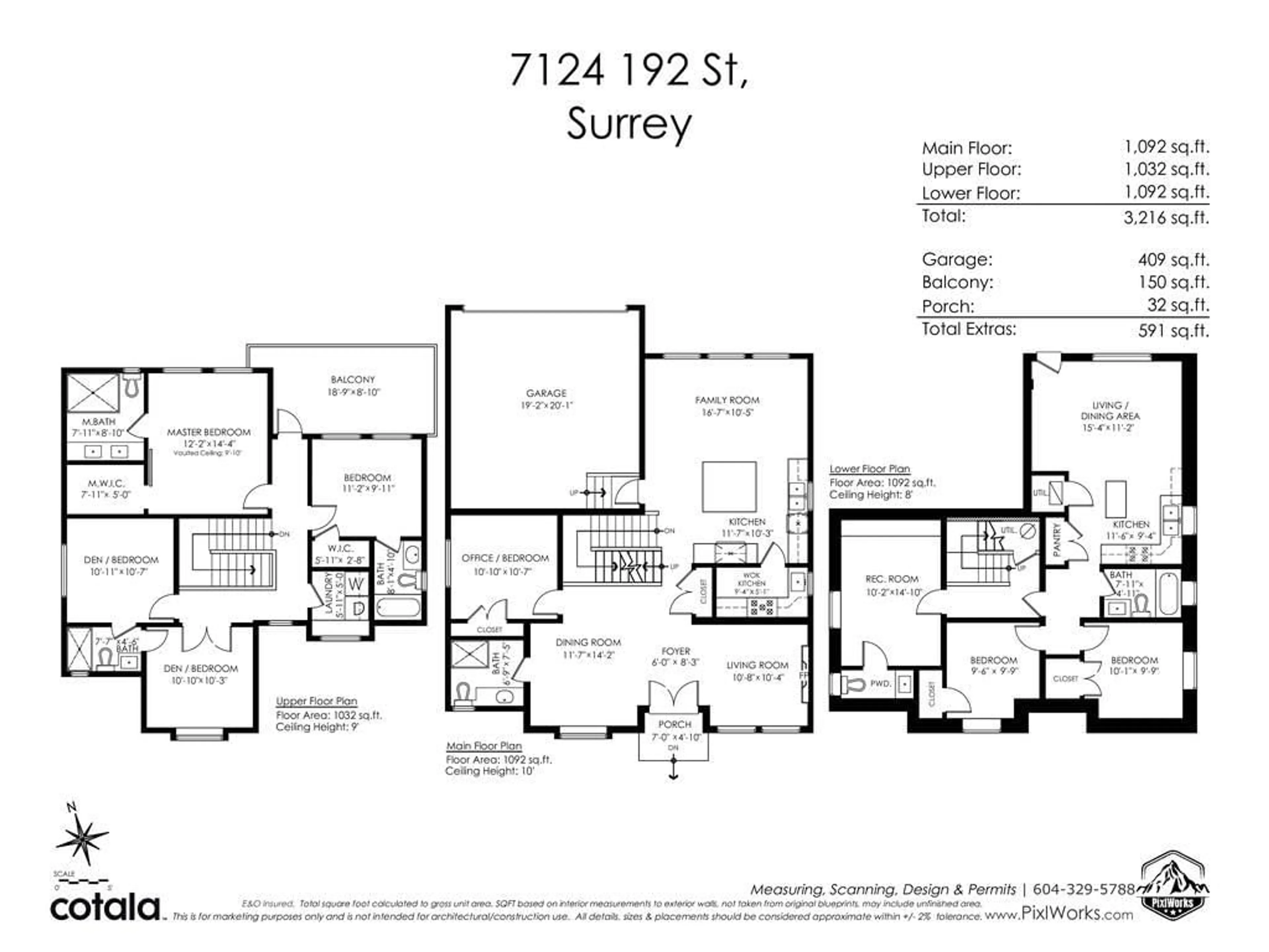 Floor plan for 7124 192 STREET, Surrey British Columbia V4N6Y1
