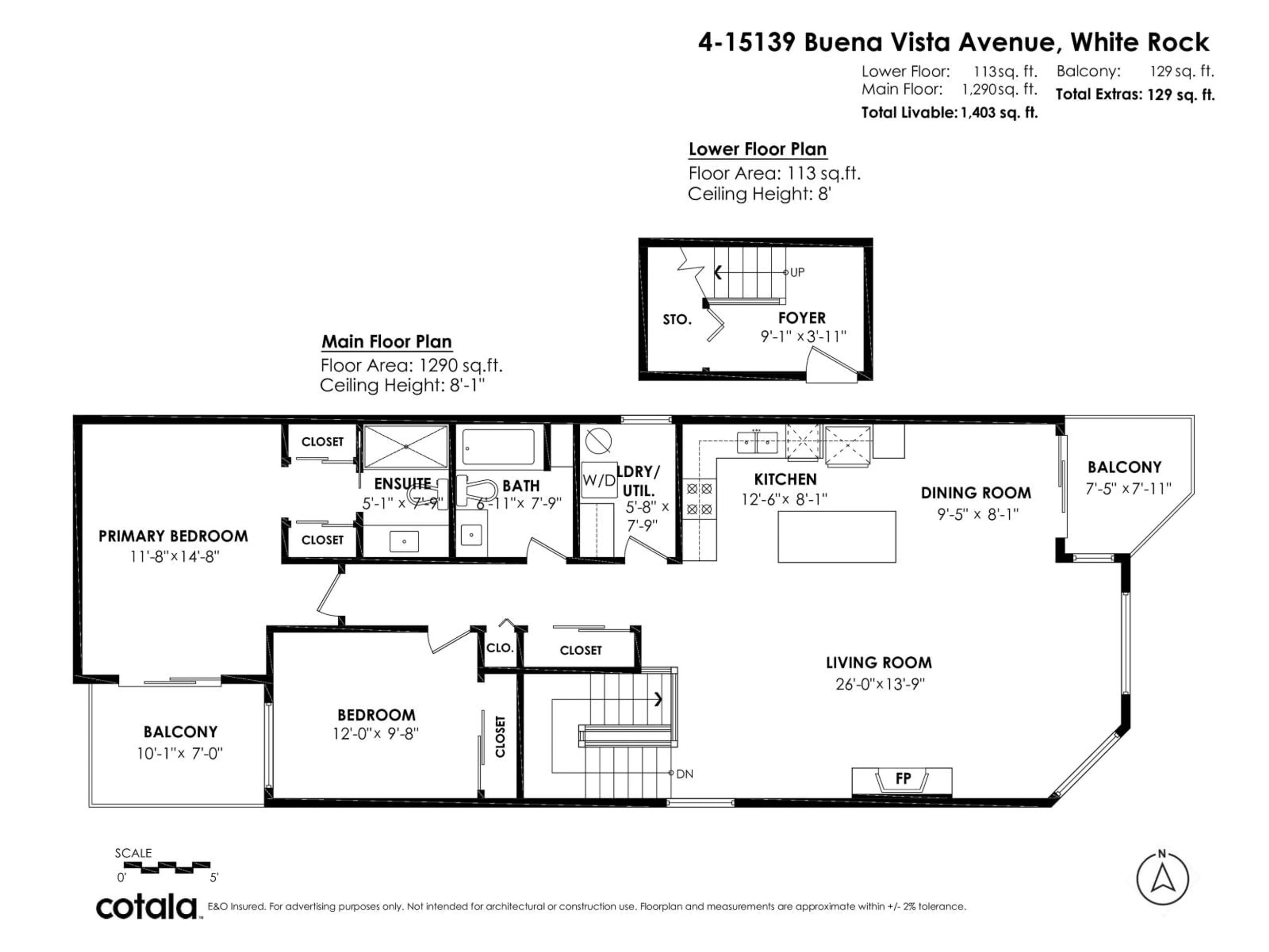 Floor plan for 4 - 15139 BUENA VISTA AVENUE, White Rock British Columbia V4B1Y2
