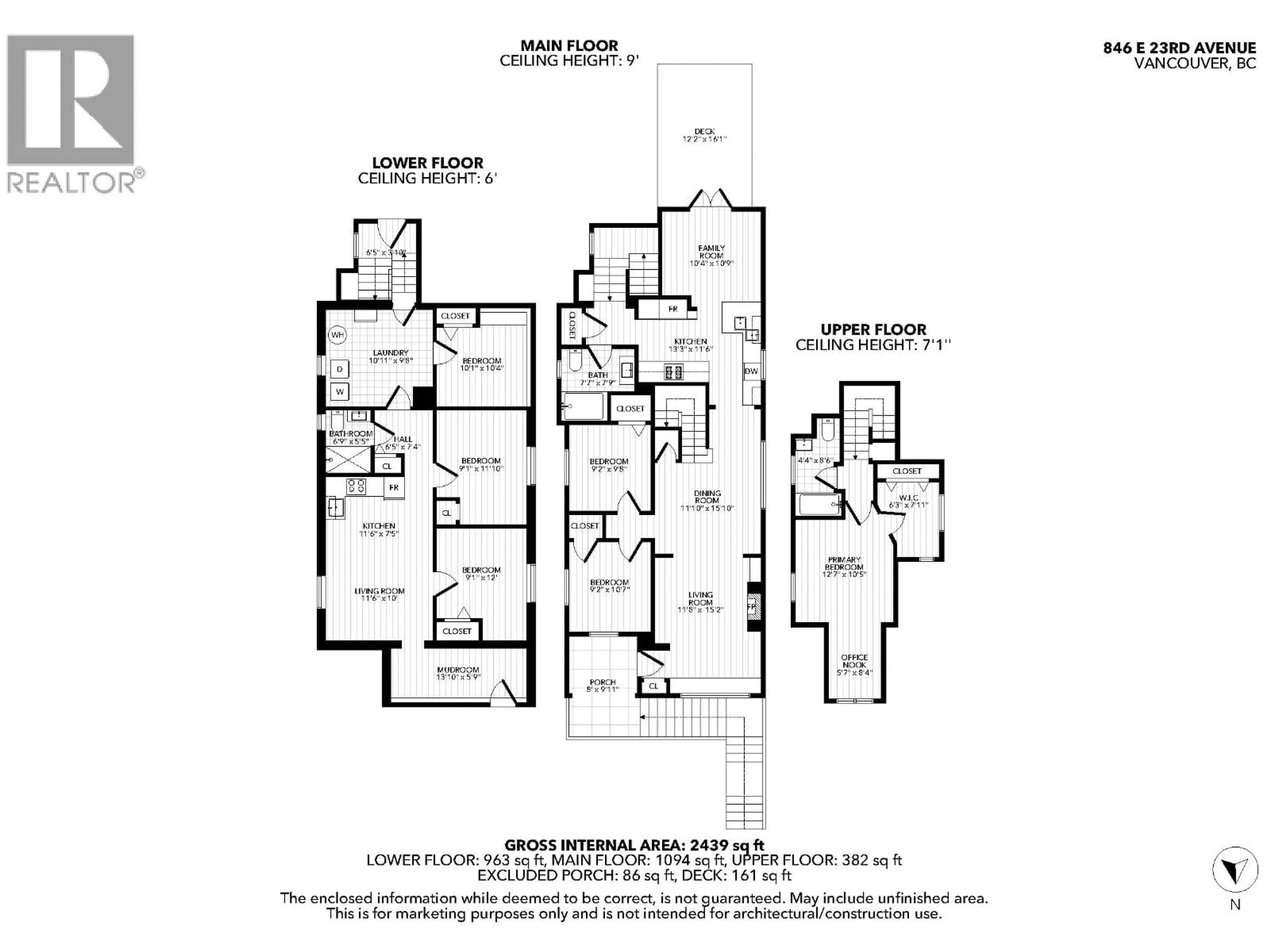 Floor plan for 846 23RD AVENUE, Vancouver British Columbia V5V1Y4