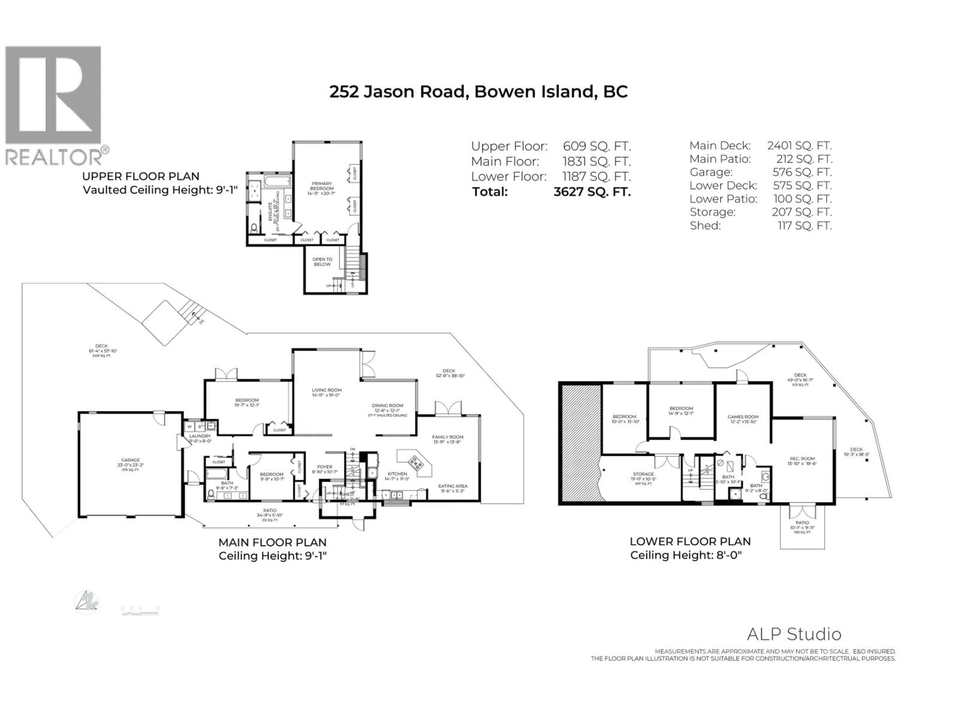 Floor plan for 252 JASON ROAD, Bowen Island British Columbia V0N1G1