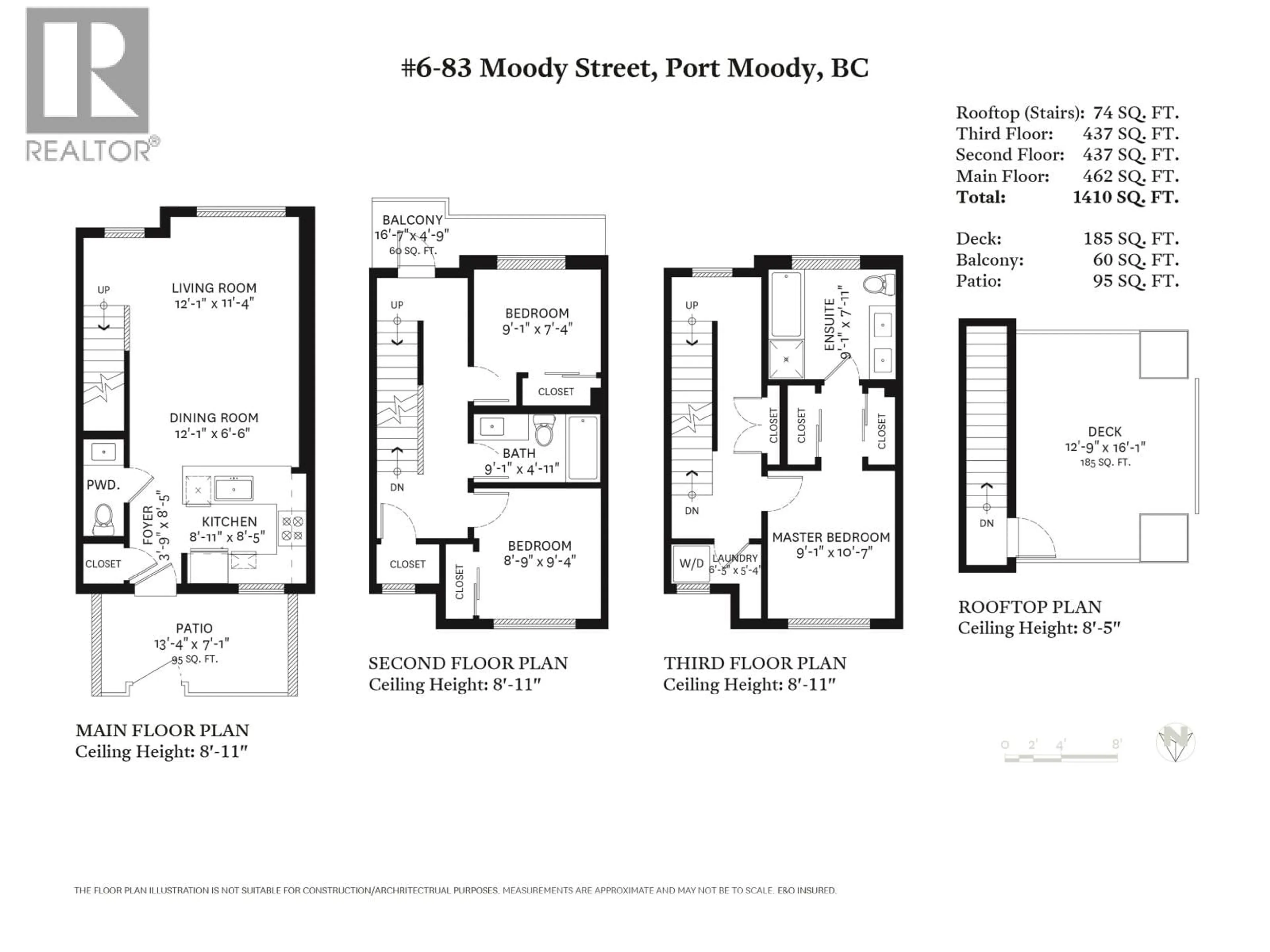 Floor plan for 6 - 83 MOODY STREET, Port Moody British Columbia V3H0K7