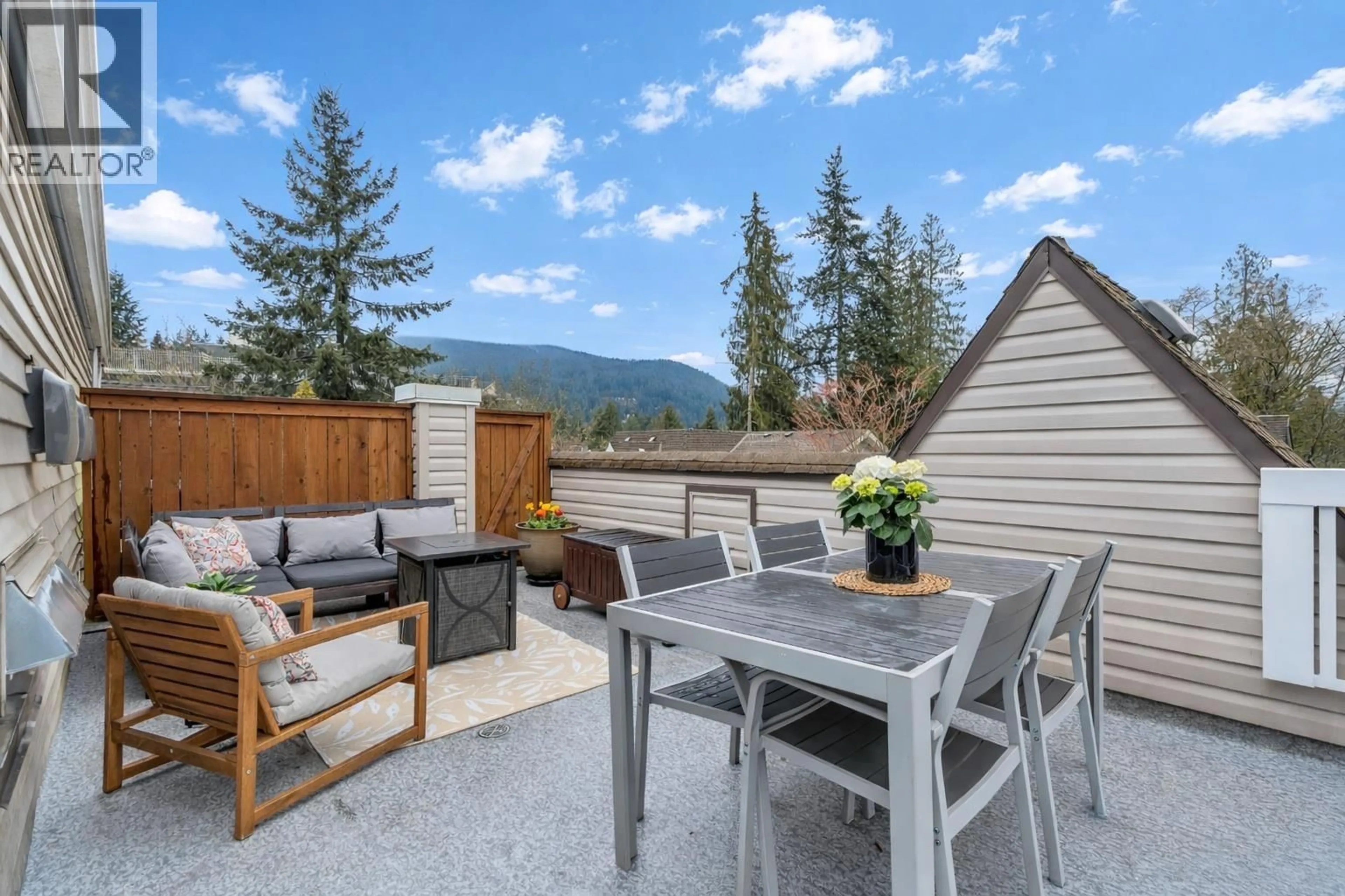 Patio, mountain view for 13 - 1073 LYNN VALLEY ROAD, North Vancouver British Columbia V7J1Z6