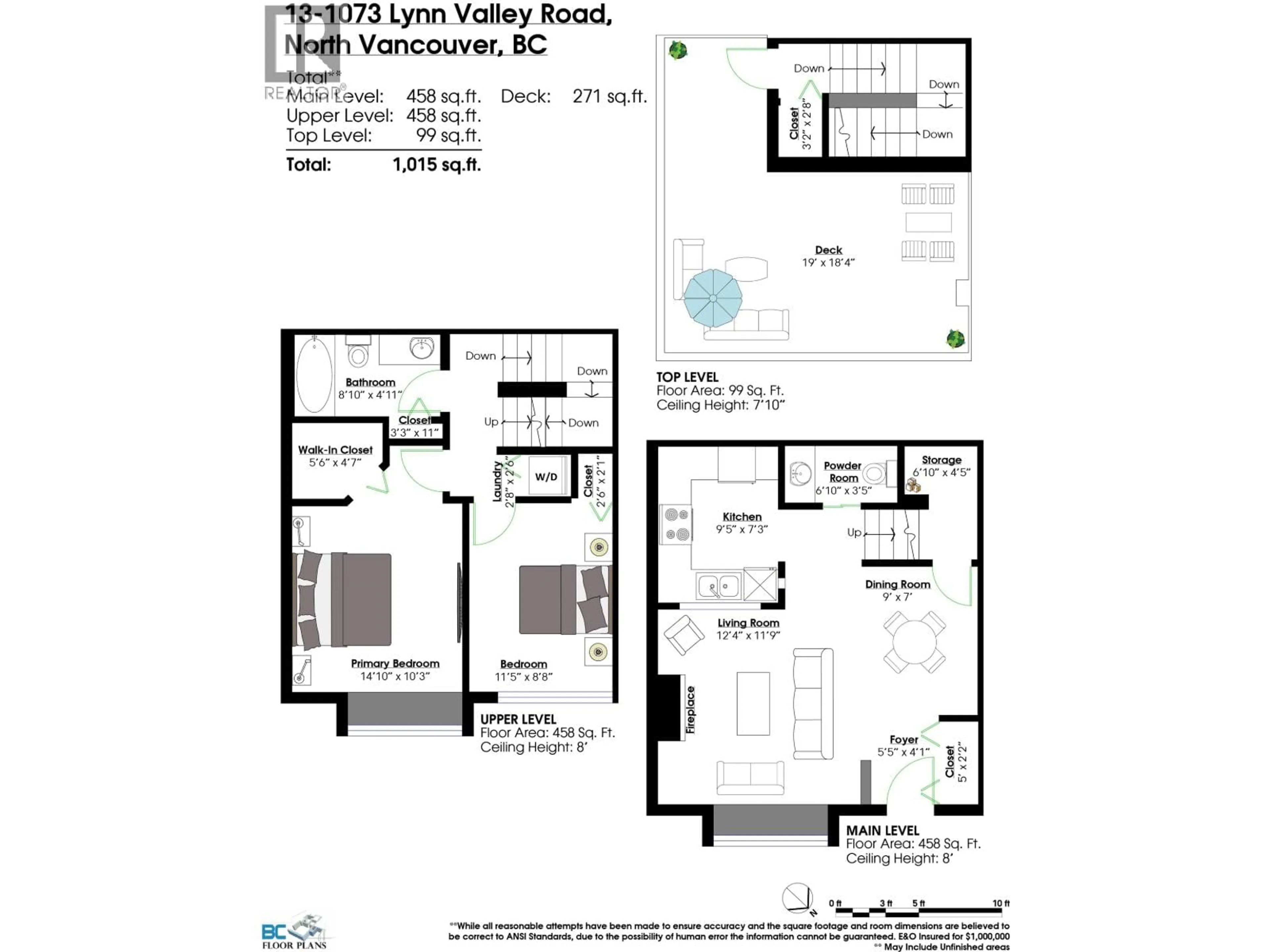Floor plan for 13 - 1073 LYNN VALLEY ROAD, North Vancouver British Columbia V7J1Z6