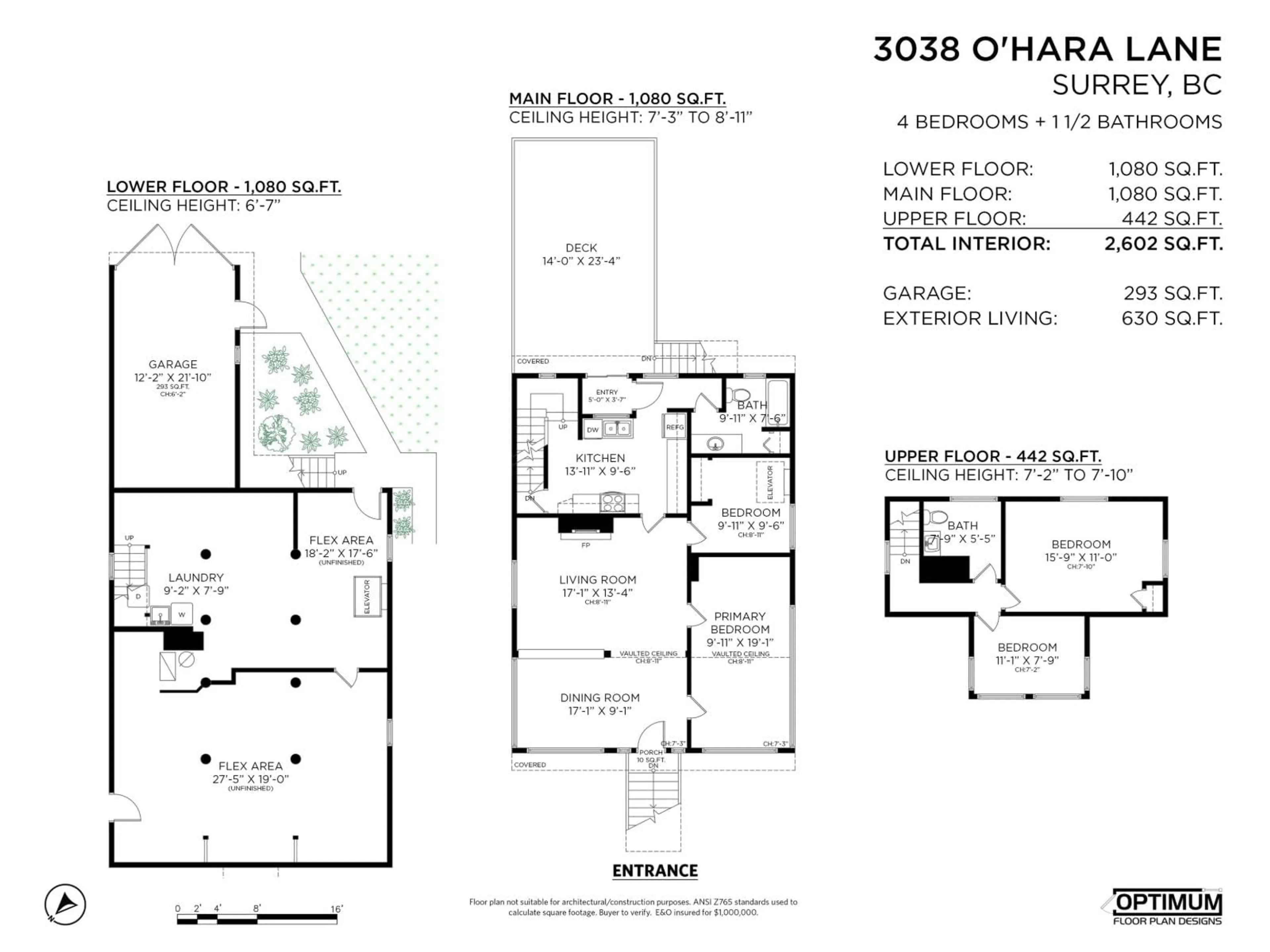 Floor plan for 3038 O'HARA LANE, Surrey British Columbia V4A3G6