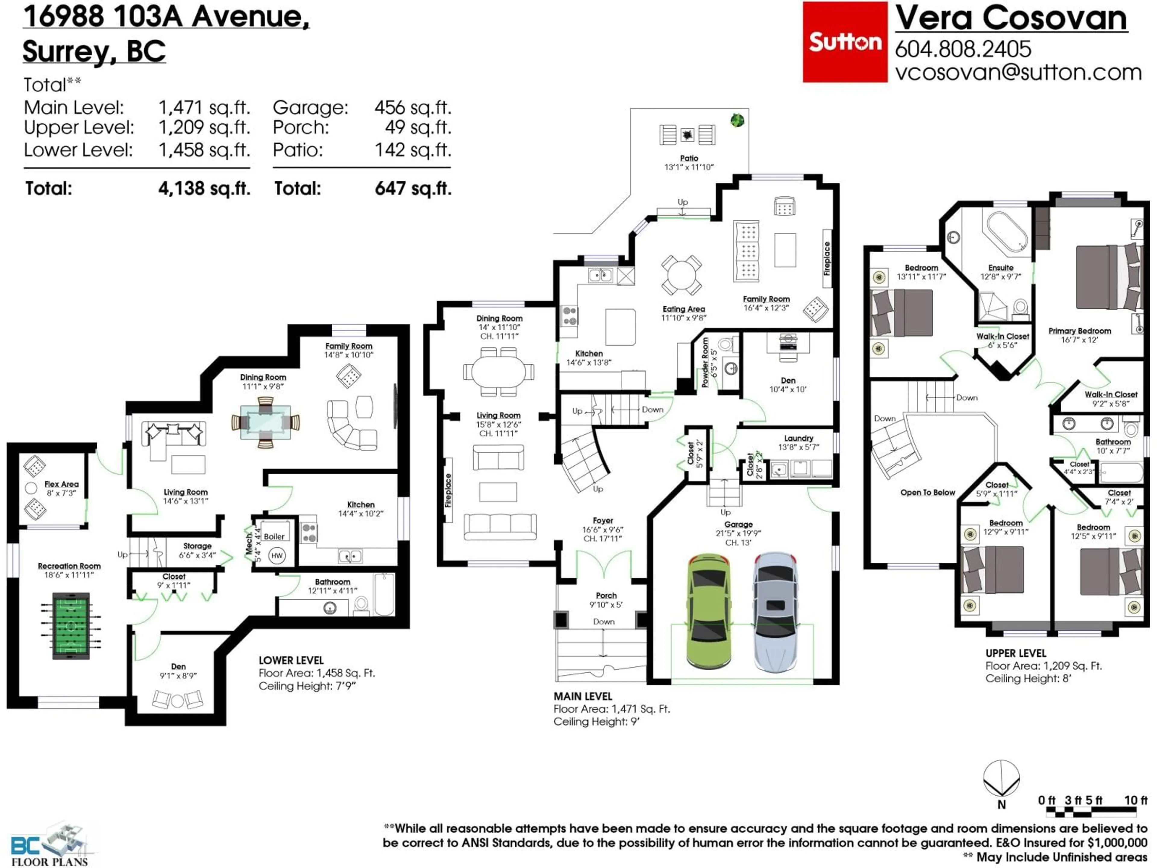Floor plan for 16988 103A AVENUE, Surrey British Columbia V4N4N9