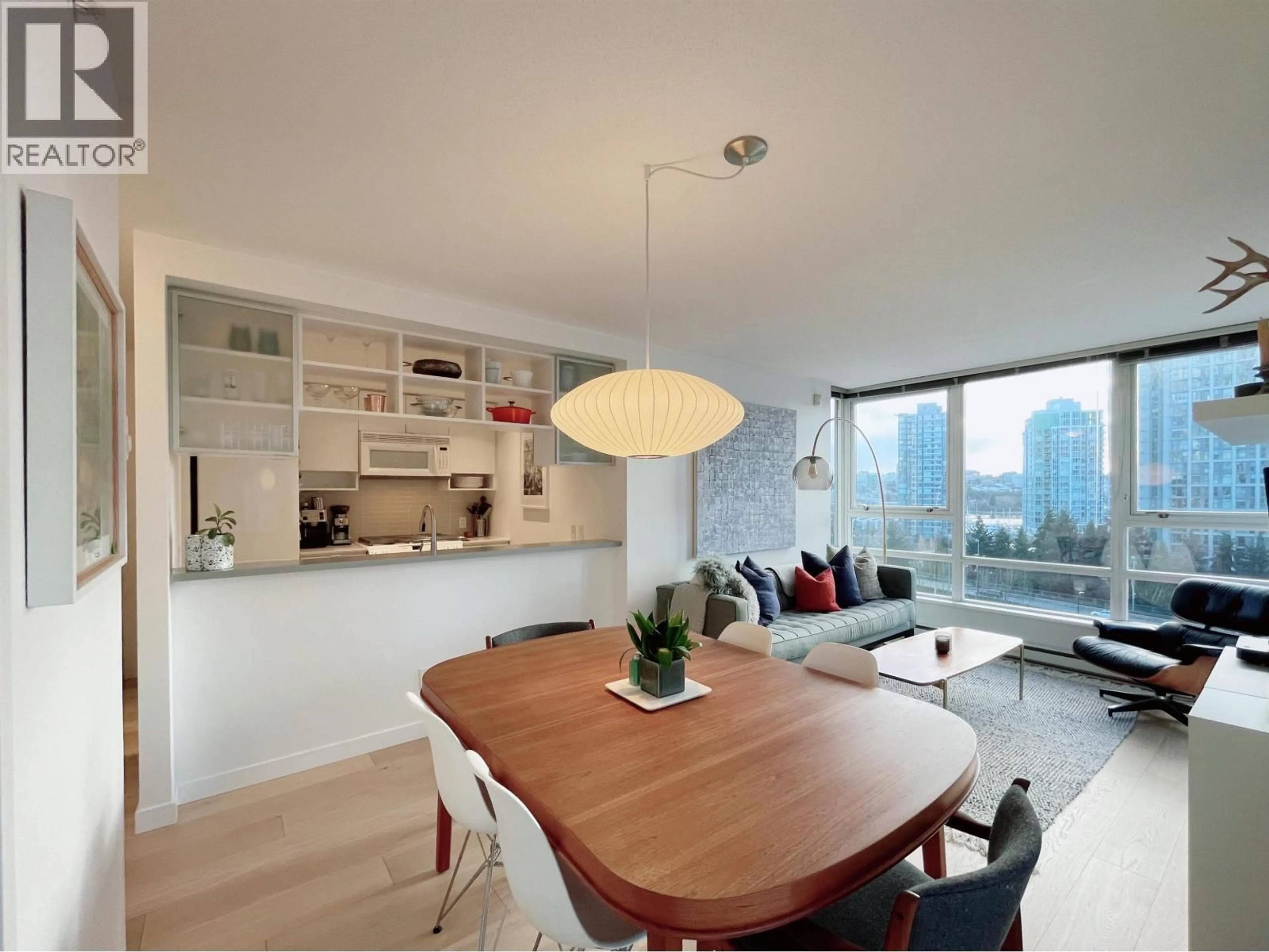 Open concept kitchen, wood/laminate floor for 1110 - 928 BEATTY STREET, Vancouver British Columbia V6Z3G6