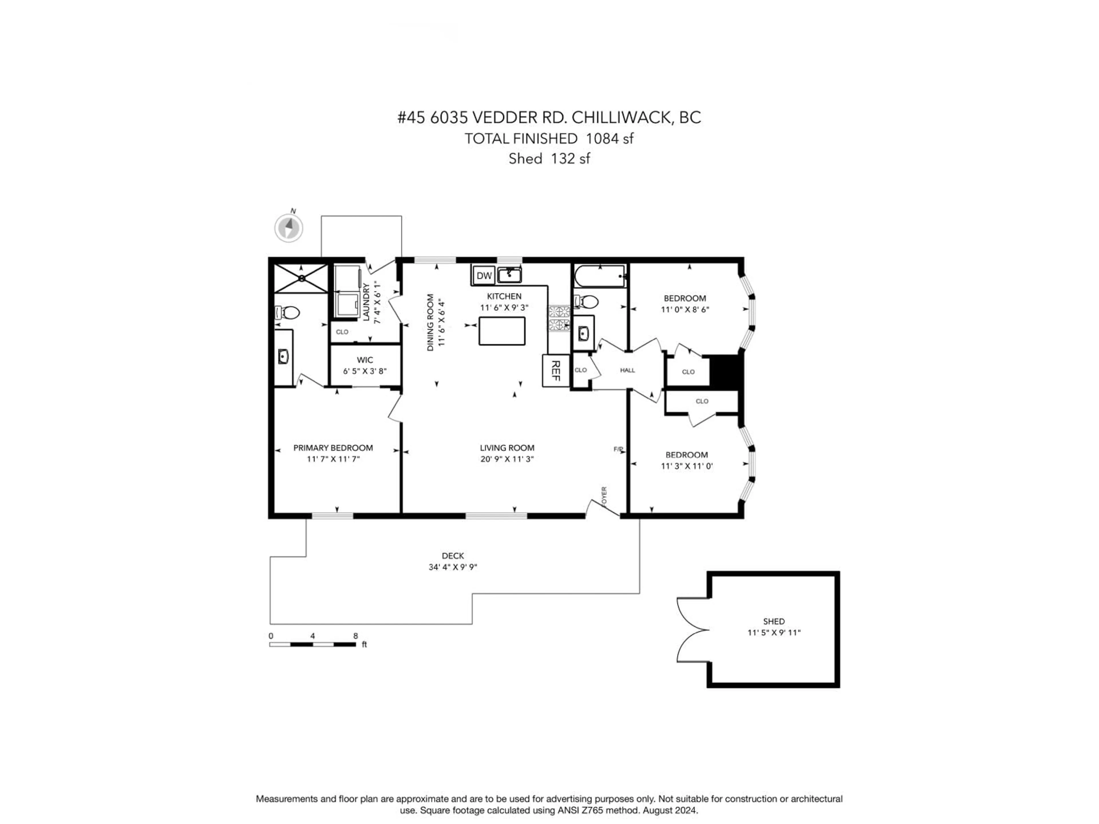 Floor plan for 45 - 6035 VEDDER ROAD, Chilliwack British Columbia V2R1E5
