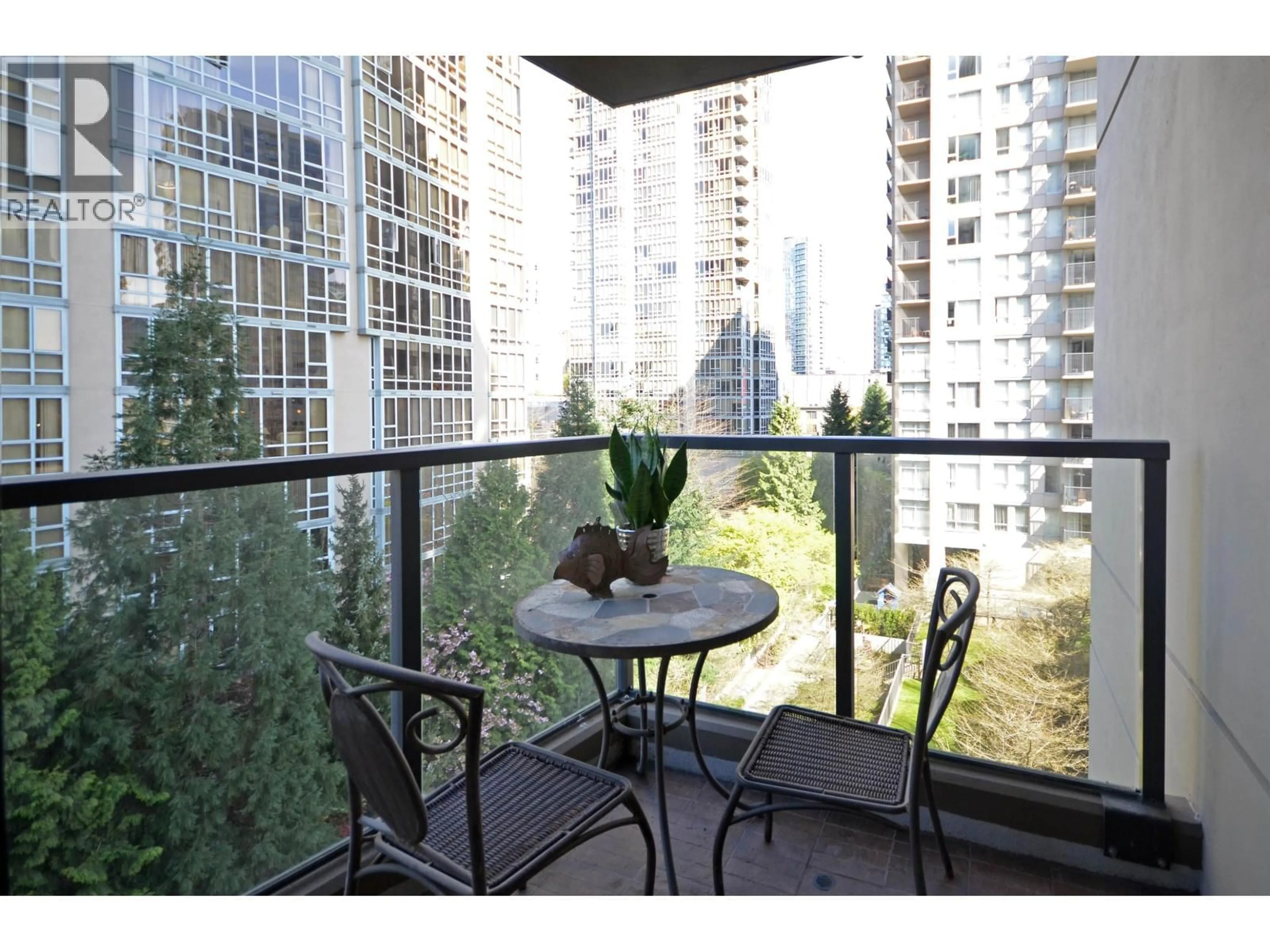 Balcony in the apartment, city buildings view from balcony for 601 - 989 BEATTY STREET, Vancouver British Columbia V6Z3C2