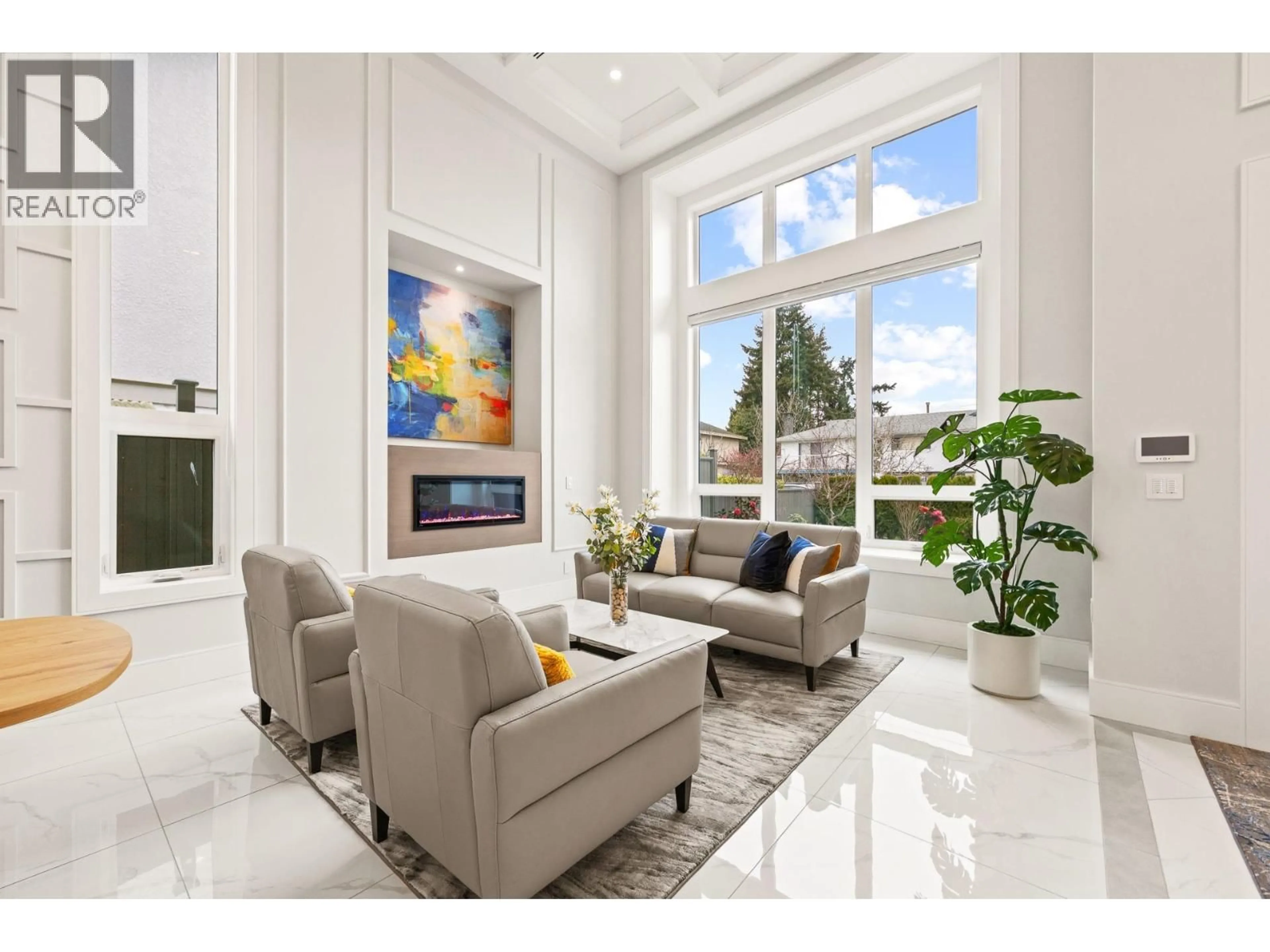Living room with furniture, ceramic/tile floor for 6699 AZURE ROAD, Richmond British Columbia V7C2S7