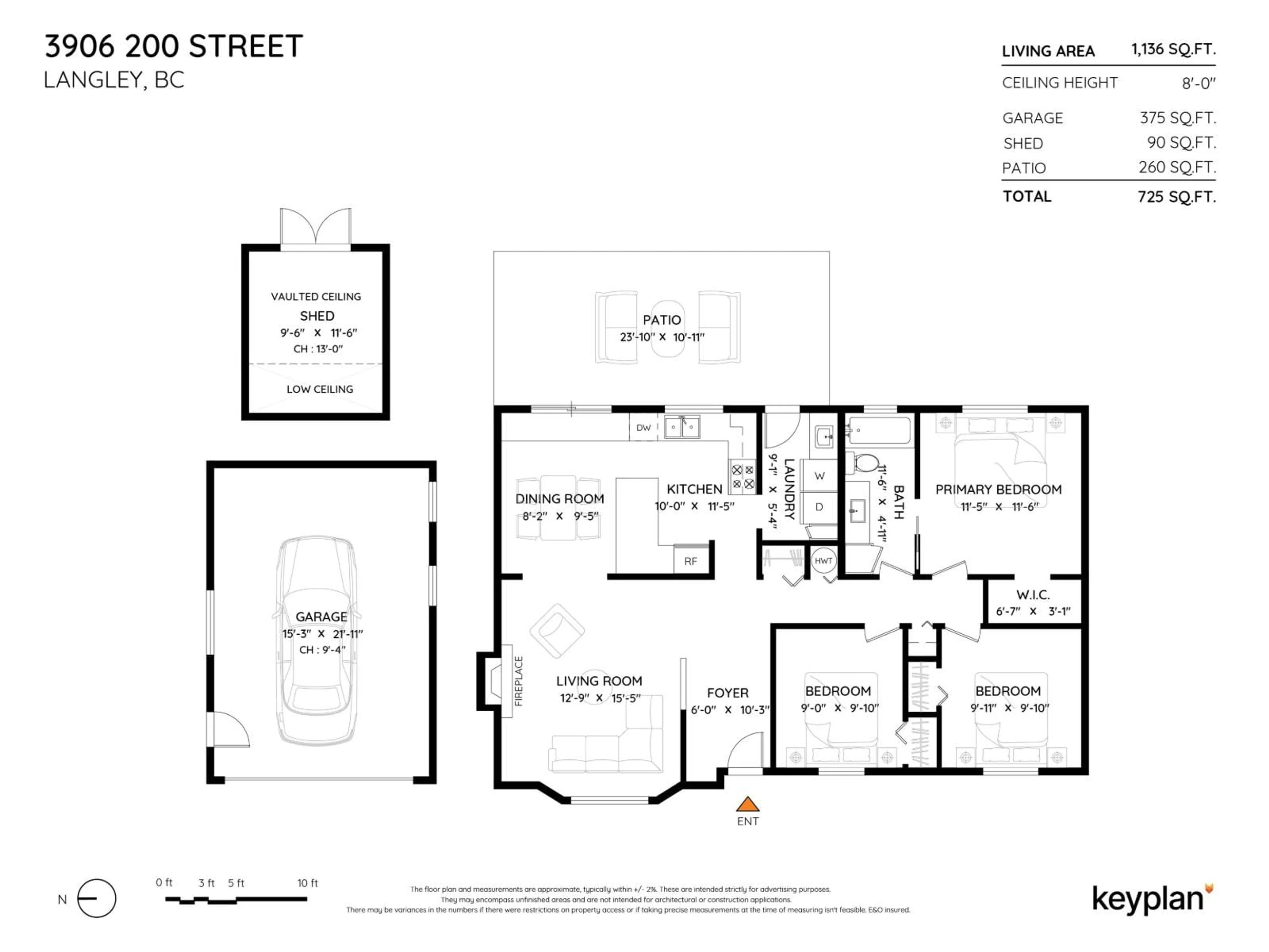Floor plan for 3906 200 STREET, Langley British Columbia V3A1K5