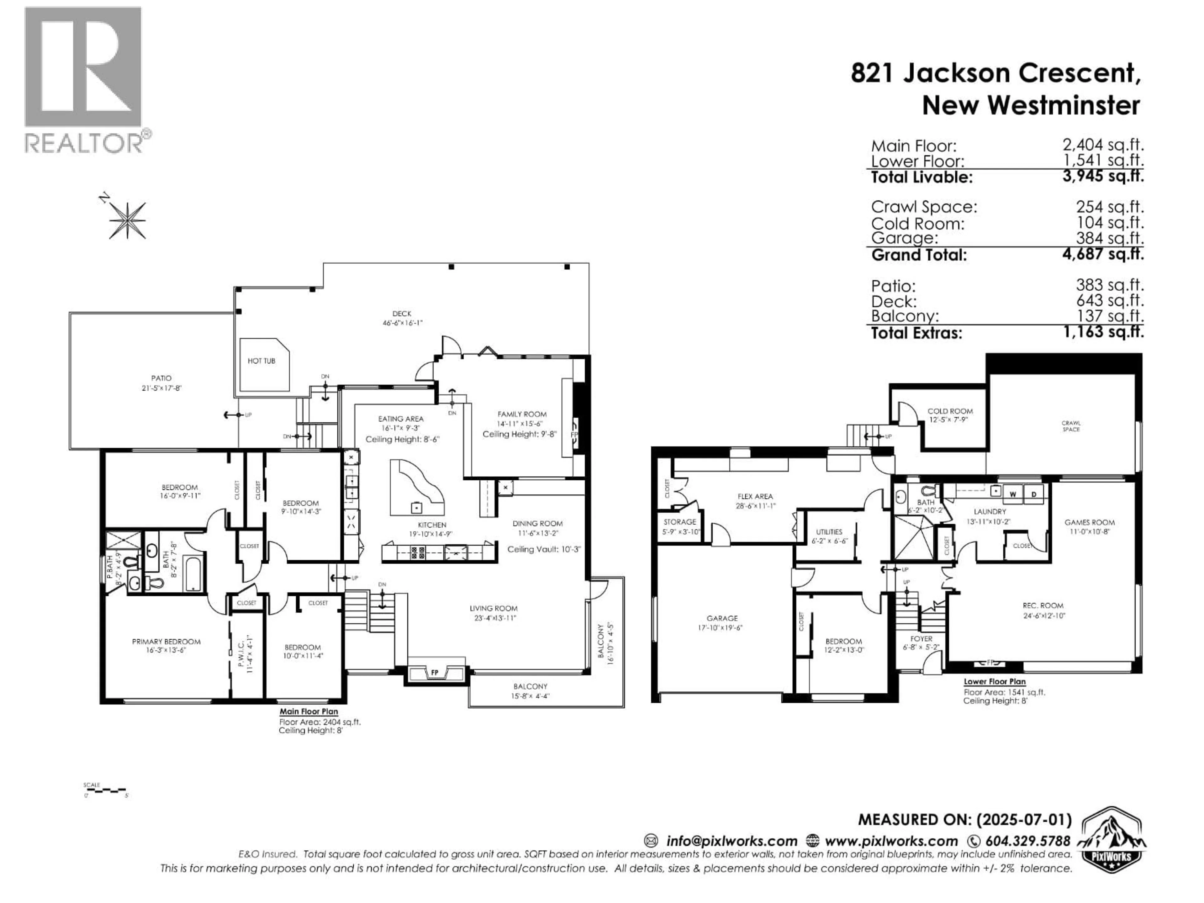 Floor plan for 821 JACKSON CRESCENT, New Westminster British Columbia V3L4S1
