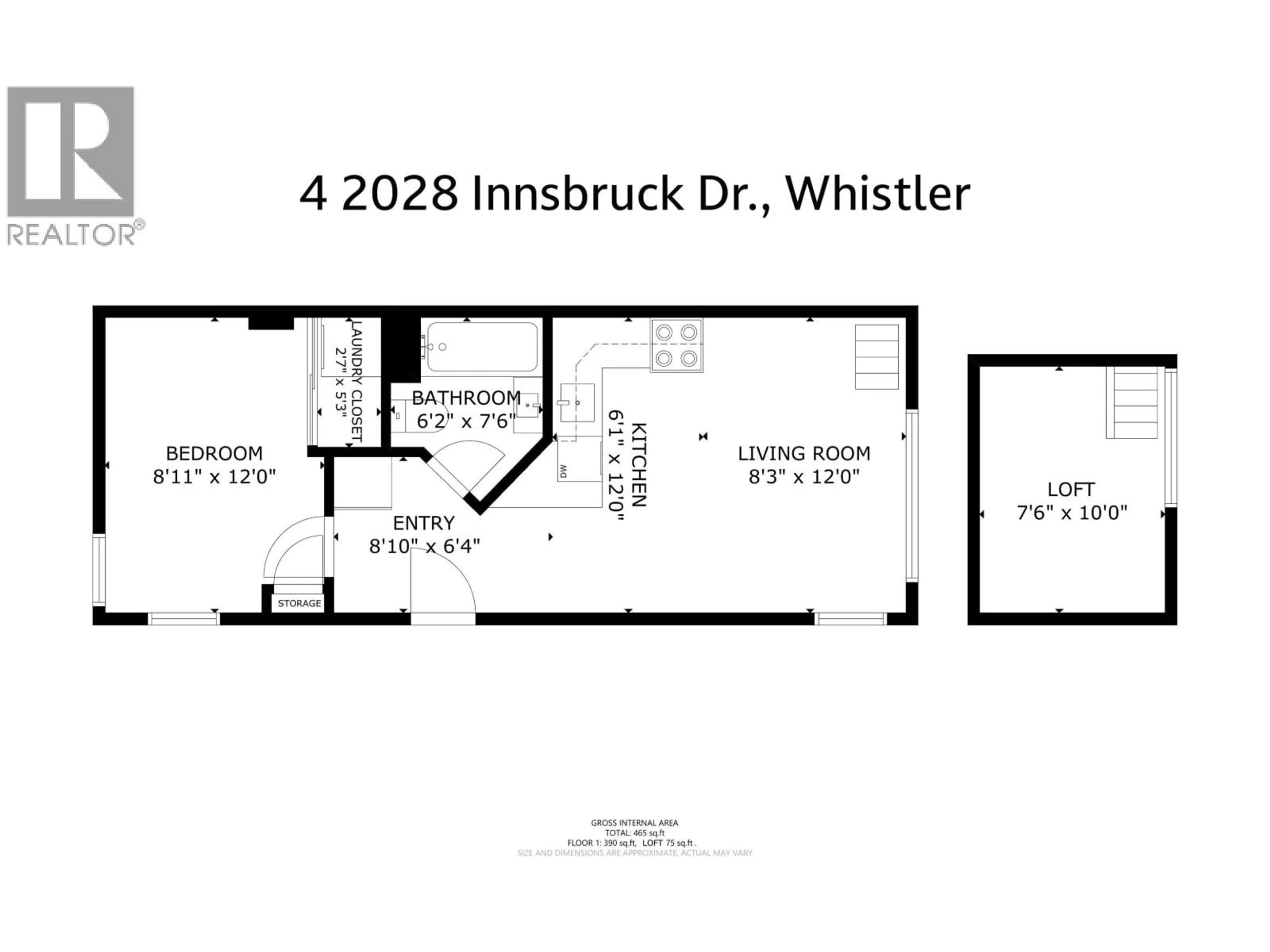 Floor plan for 4 - 2028 INNSBRUCK DRIVE, Whistler British Columbia V8E0B5