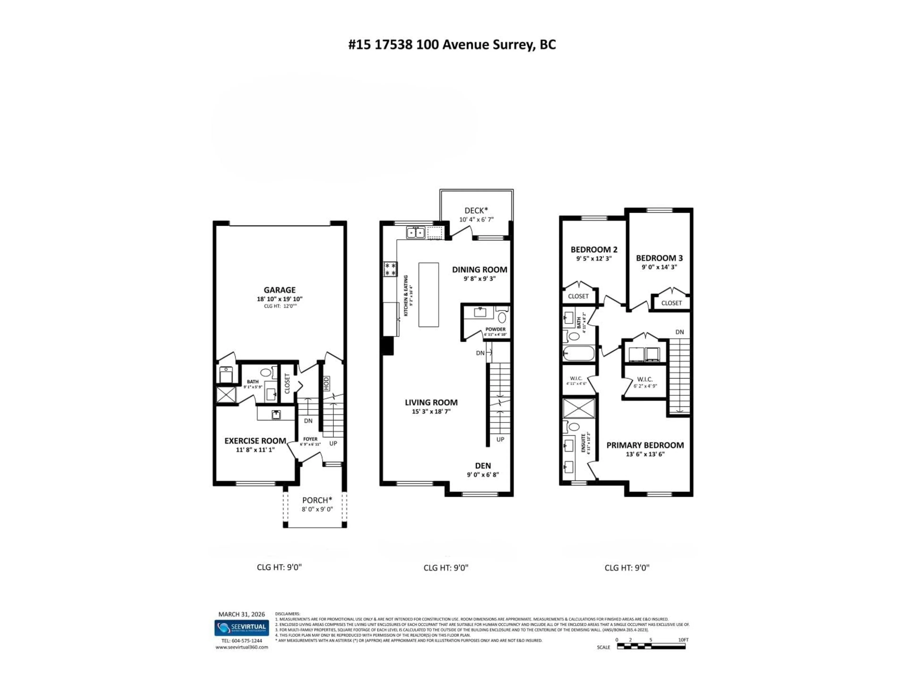 Floor plan for 15 - 17538 100 AVENUE, Surrey British Columbia V4N6X3