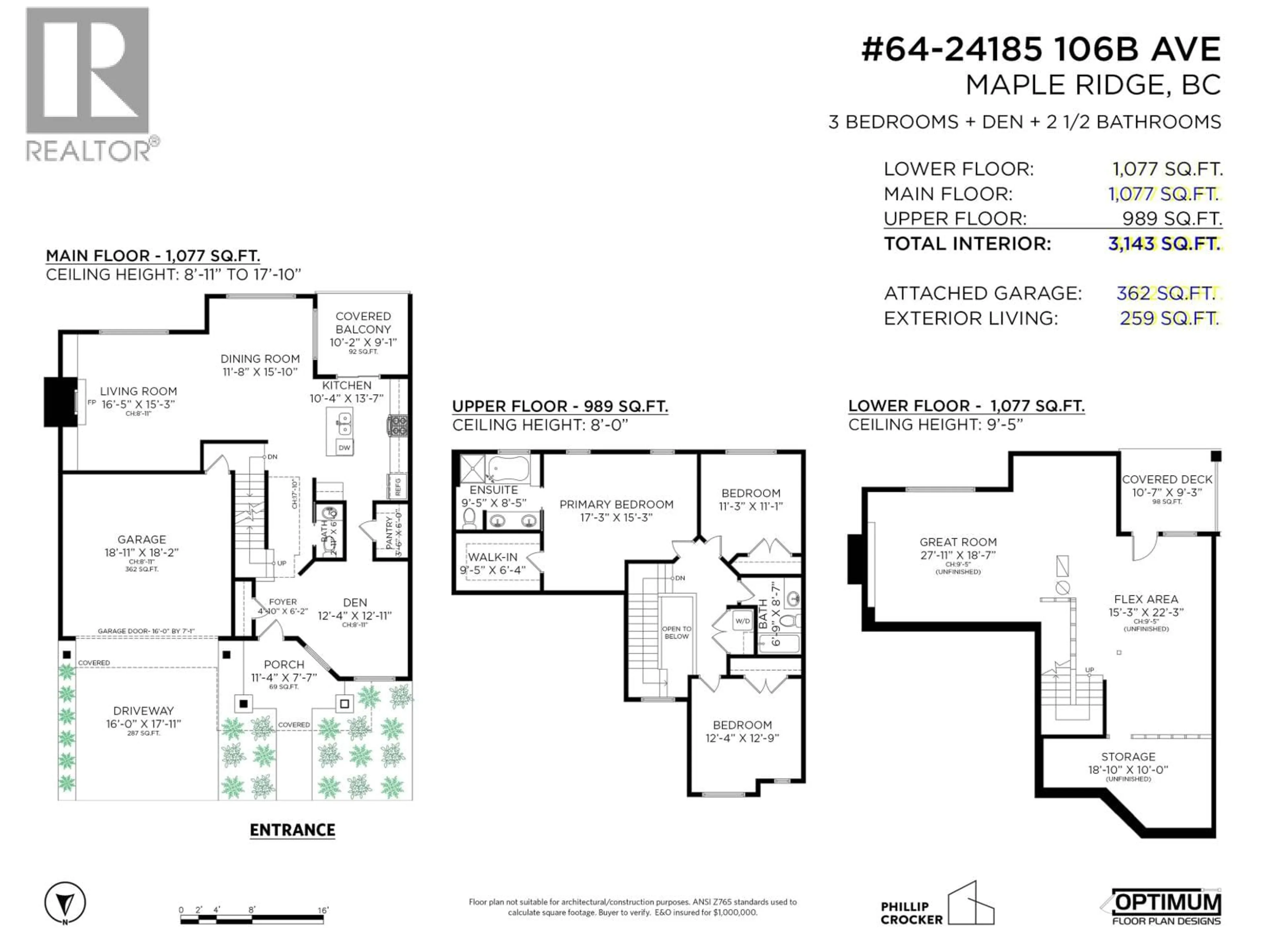 Floor plan for 64 - 24185 106B AVENUE, Maple Ridge British Columbia V2W0C5
