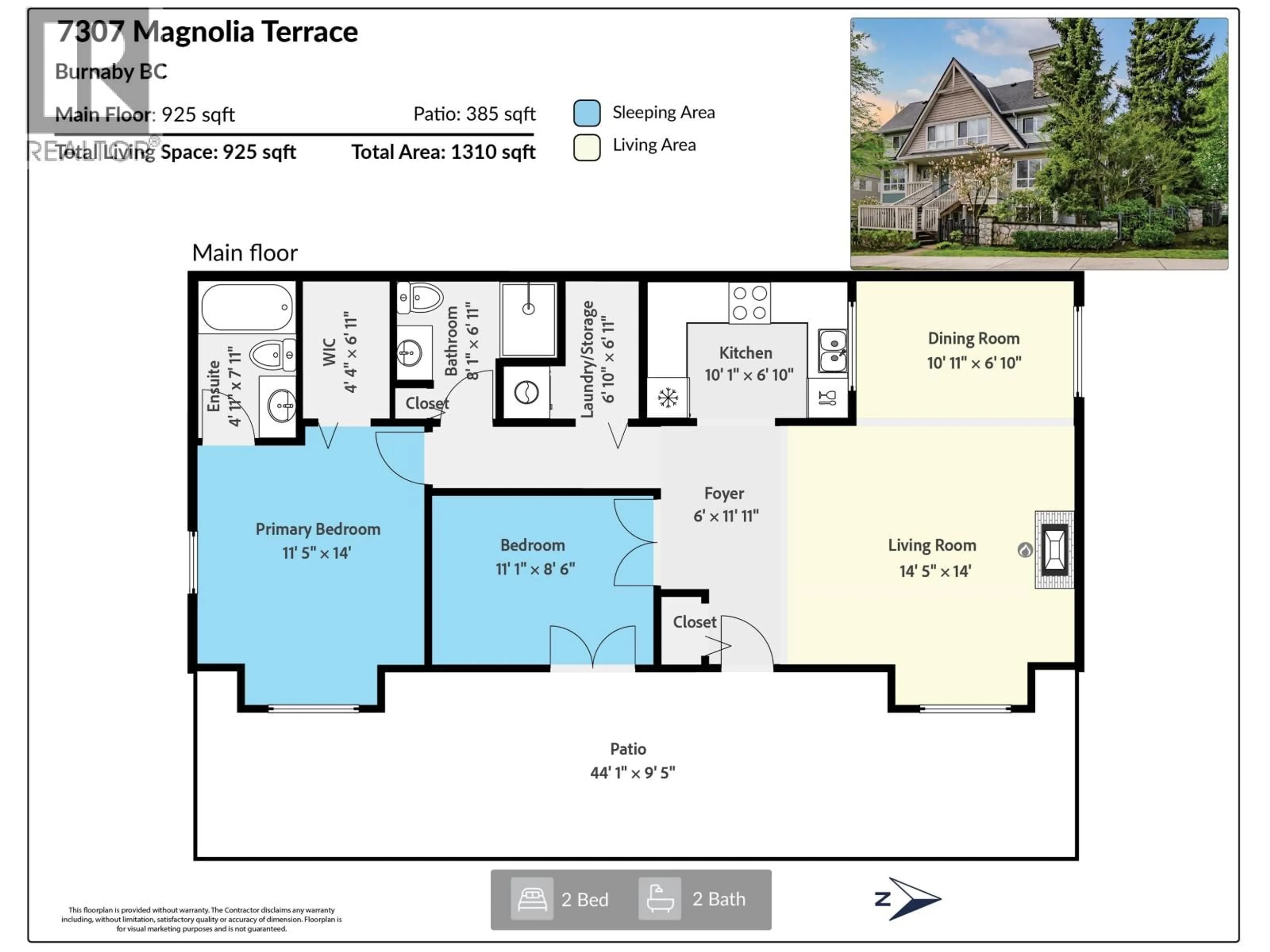 Floor plan for 7307 MAGNOLIA TERRACE, Burnaby British Columbia V5E4M3