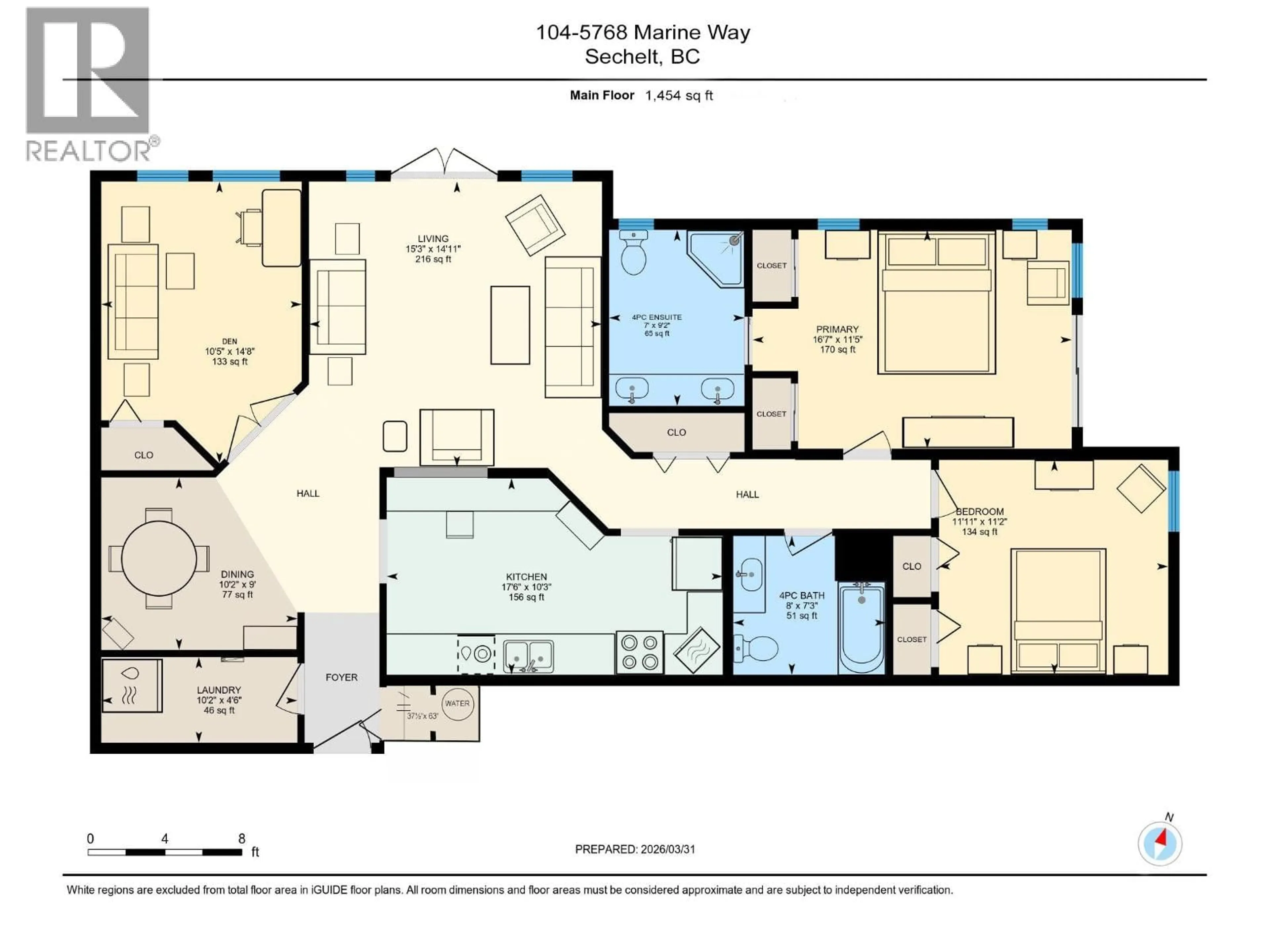 Floor plan for 104 - 5768 MARINE WAY, Sechelt British Columbia V7Z0K4