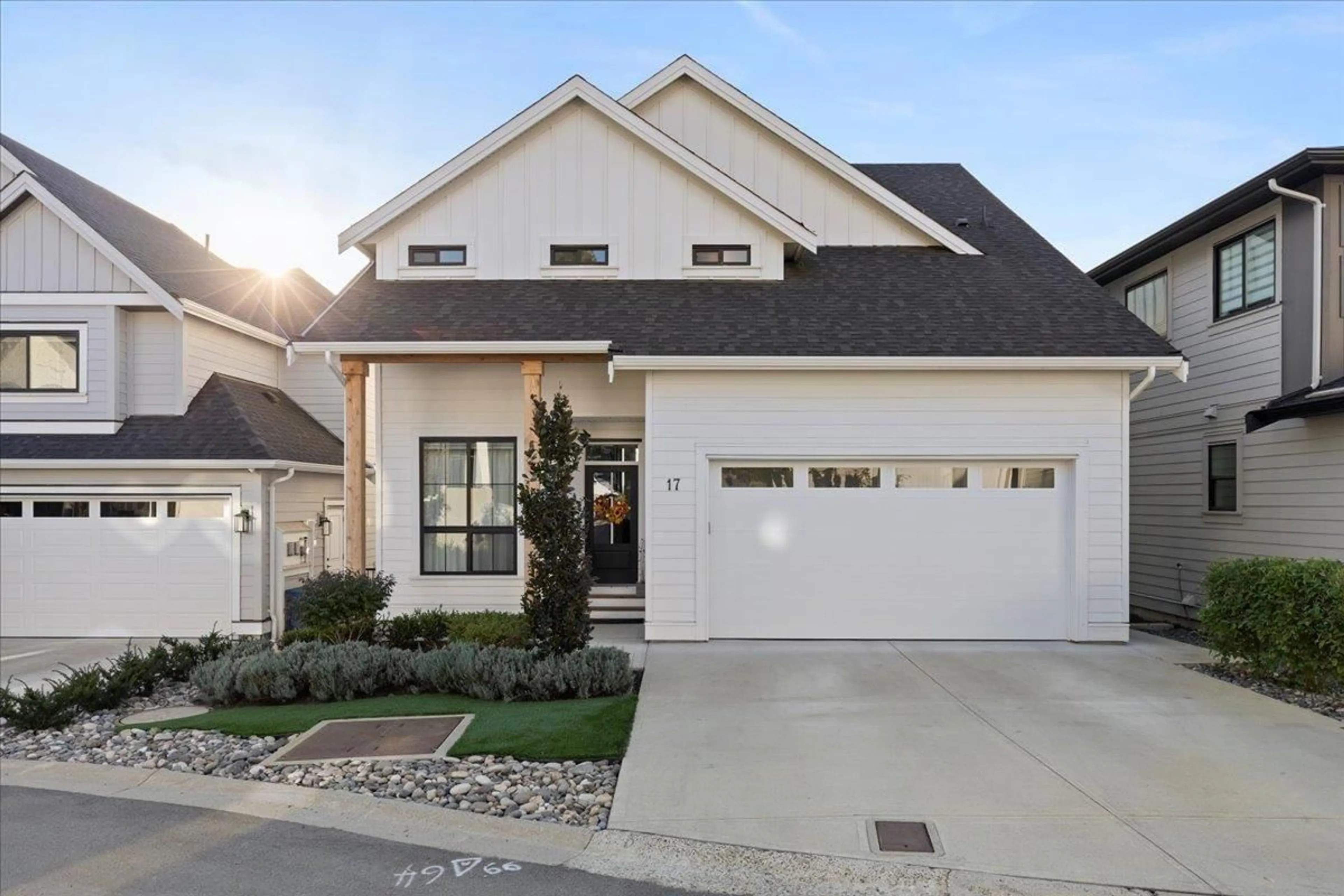 Home with brick exterior material, street for 17 - 4217 OLD CLAYBURN ROAD, Abbotsford British Columbia V3G1L5