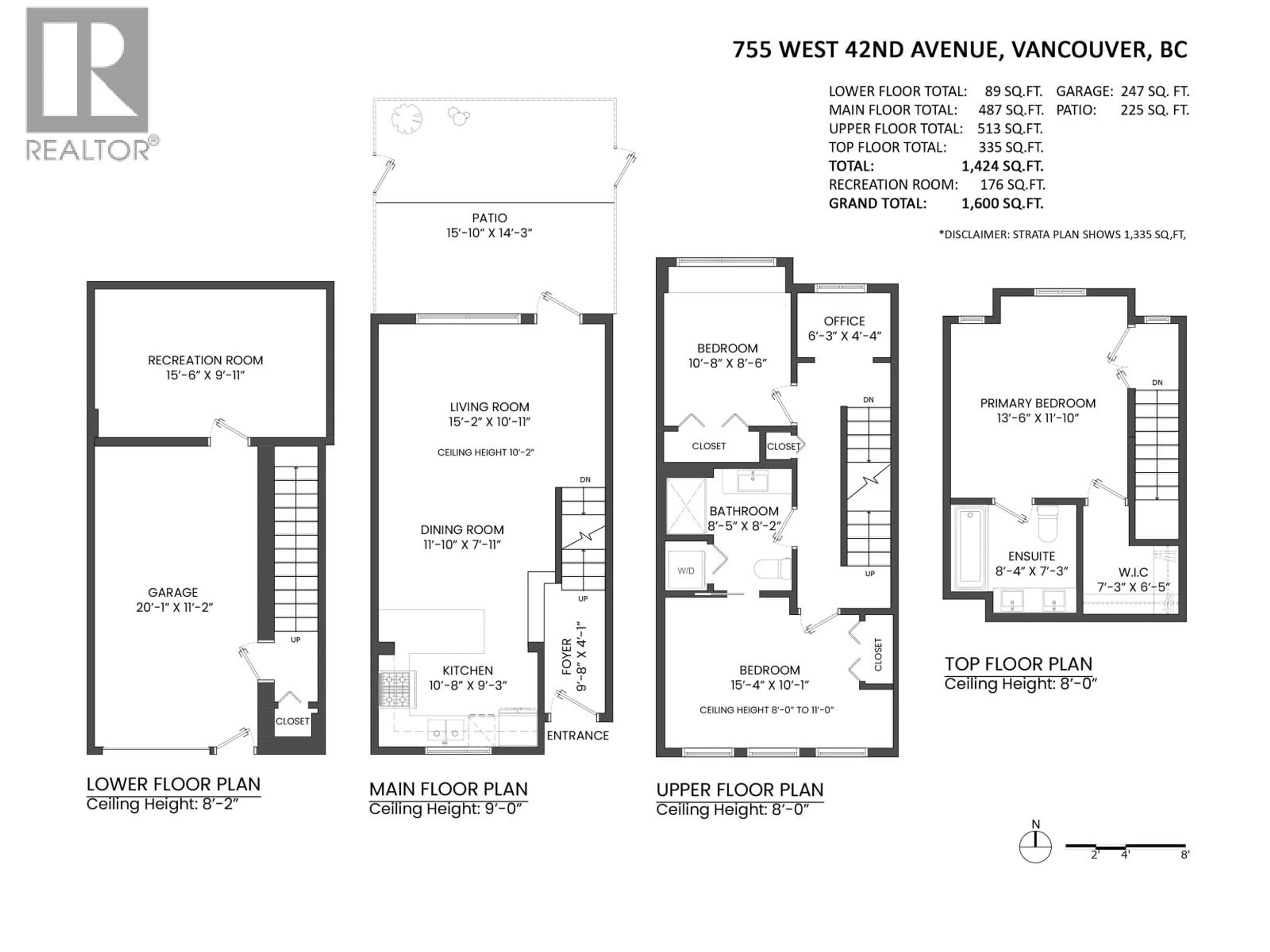 Floor plan for 755 42 AVENUE, Vancouver British Columbia V5Z2N8