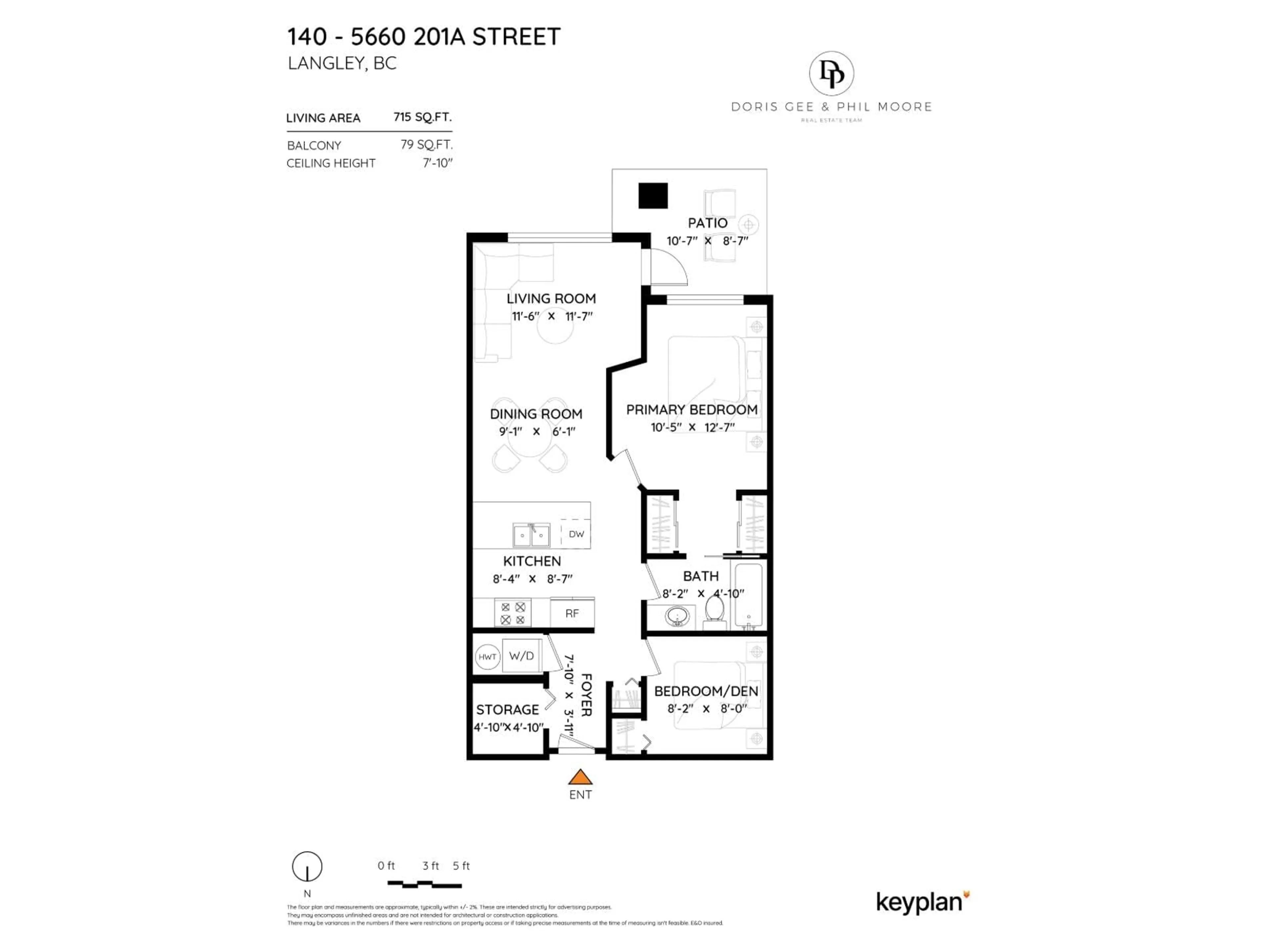 Floor plan for 140 - 5660 201A STREET, Langley British Columbia V3A0B4