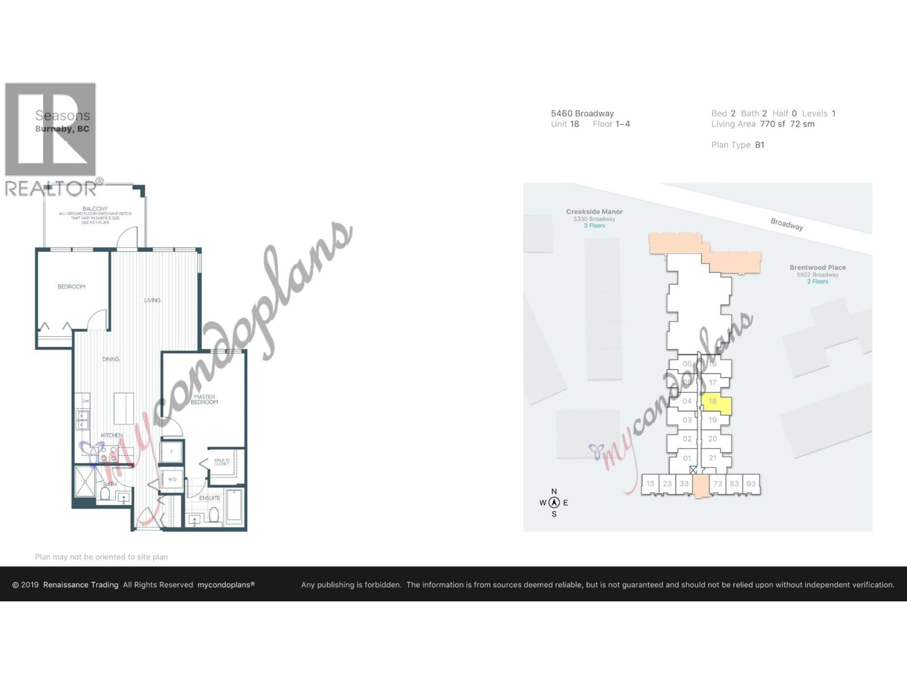 Floor plan for 318 - 5460 BROADWAY, Burnaby British Columbia V5B0B4